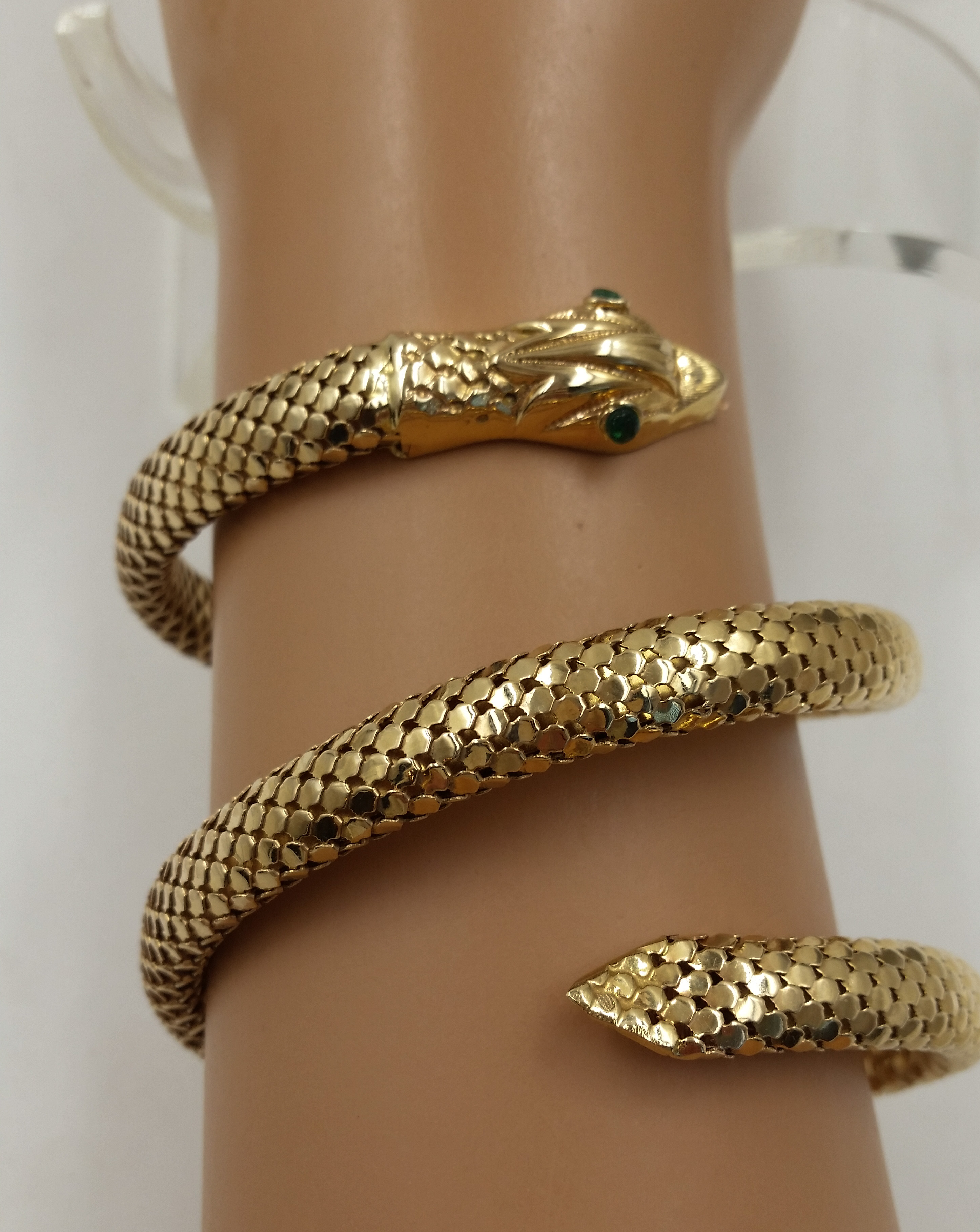 Punk Golden Metal Rhinestone Snake Bracelet for Women Bohemian Vintage  Exaggerated Spiral Serpent Bangles Indian Jewelry Gifts - AliExpress