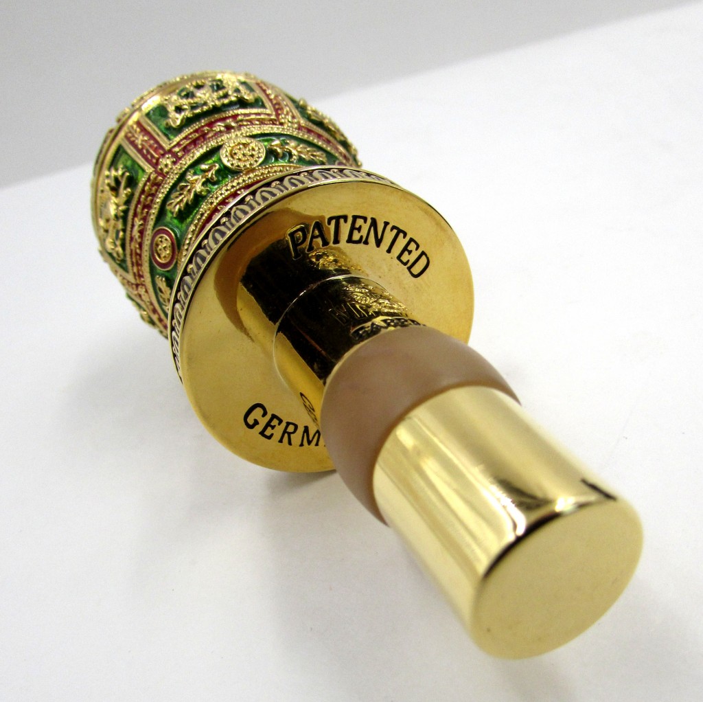 Faberge' Napoleonic Egg Guilloche Enamel Wine Stopper S & K Ltd.