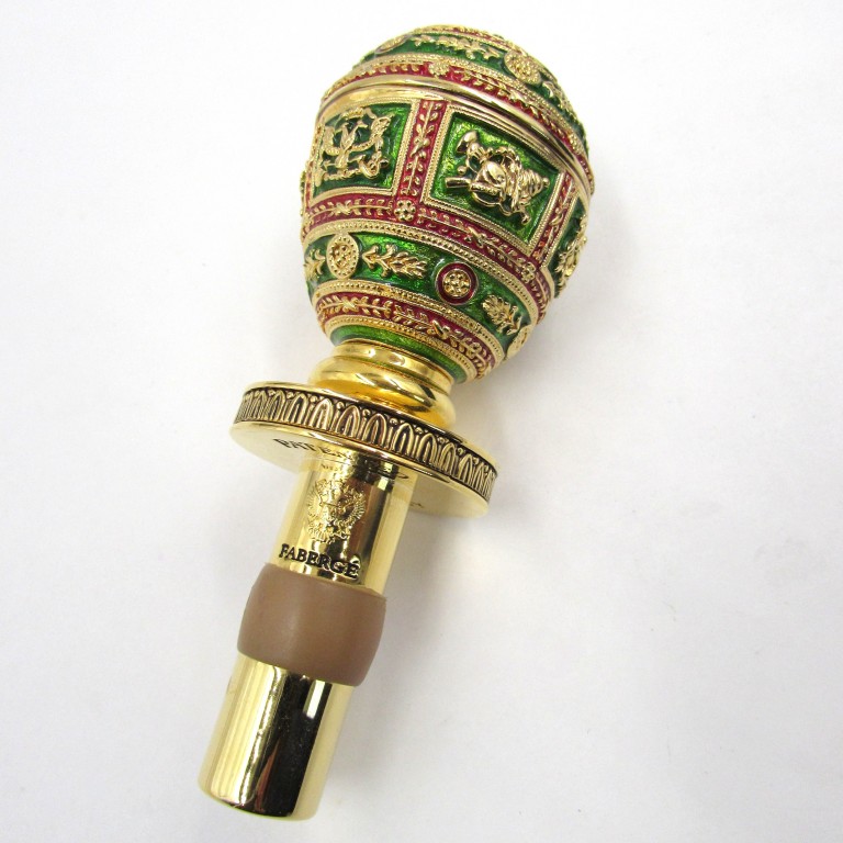 Faberge' Napoleonic Egg Guilloche Enamel Wine Stopper S & K Ltd.