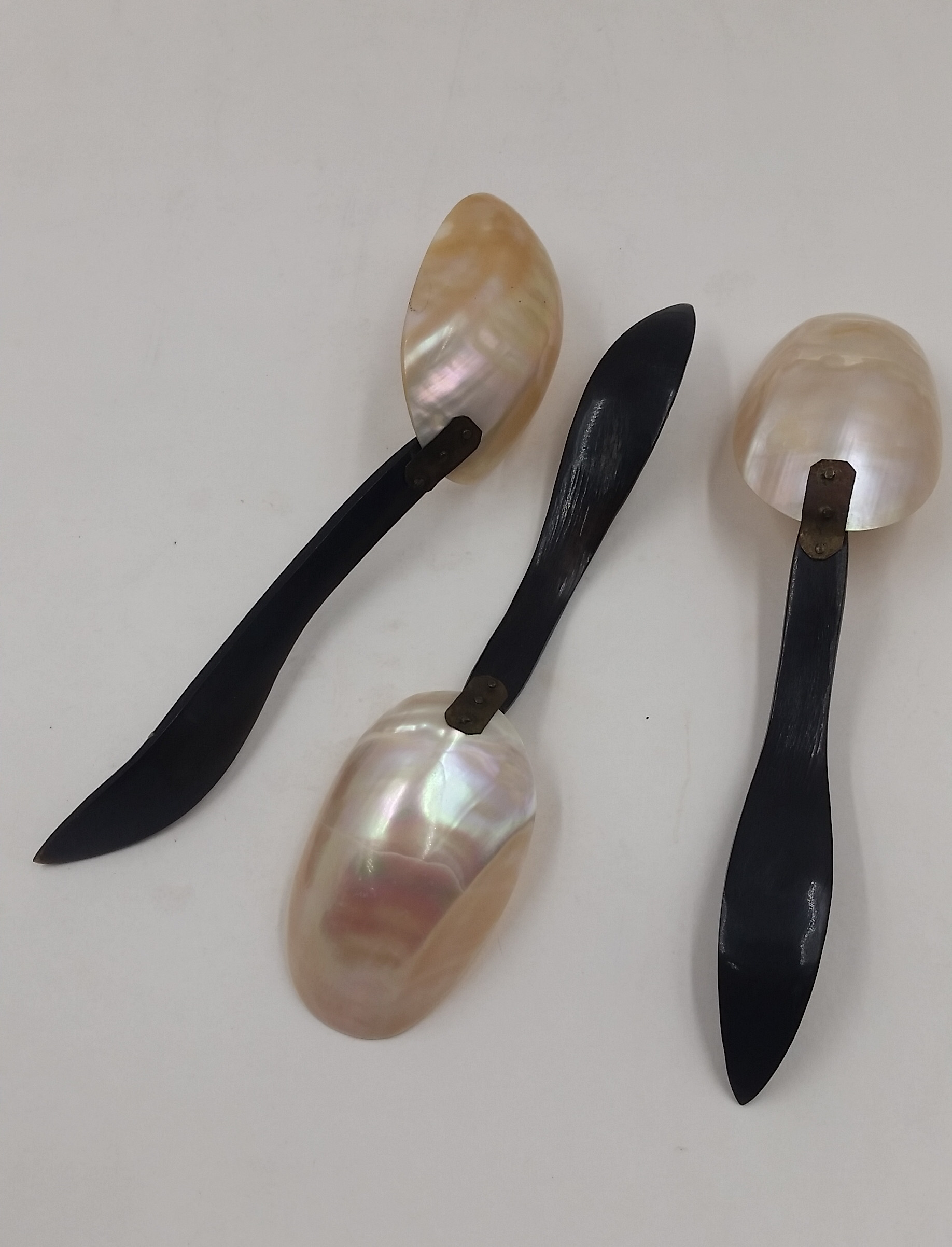 Victorian Mother of Pearl & Horn SpoonsSet of 3 S & K Ltd.