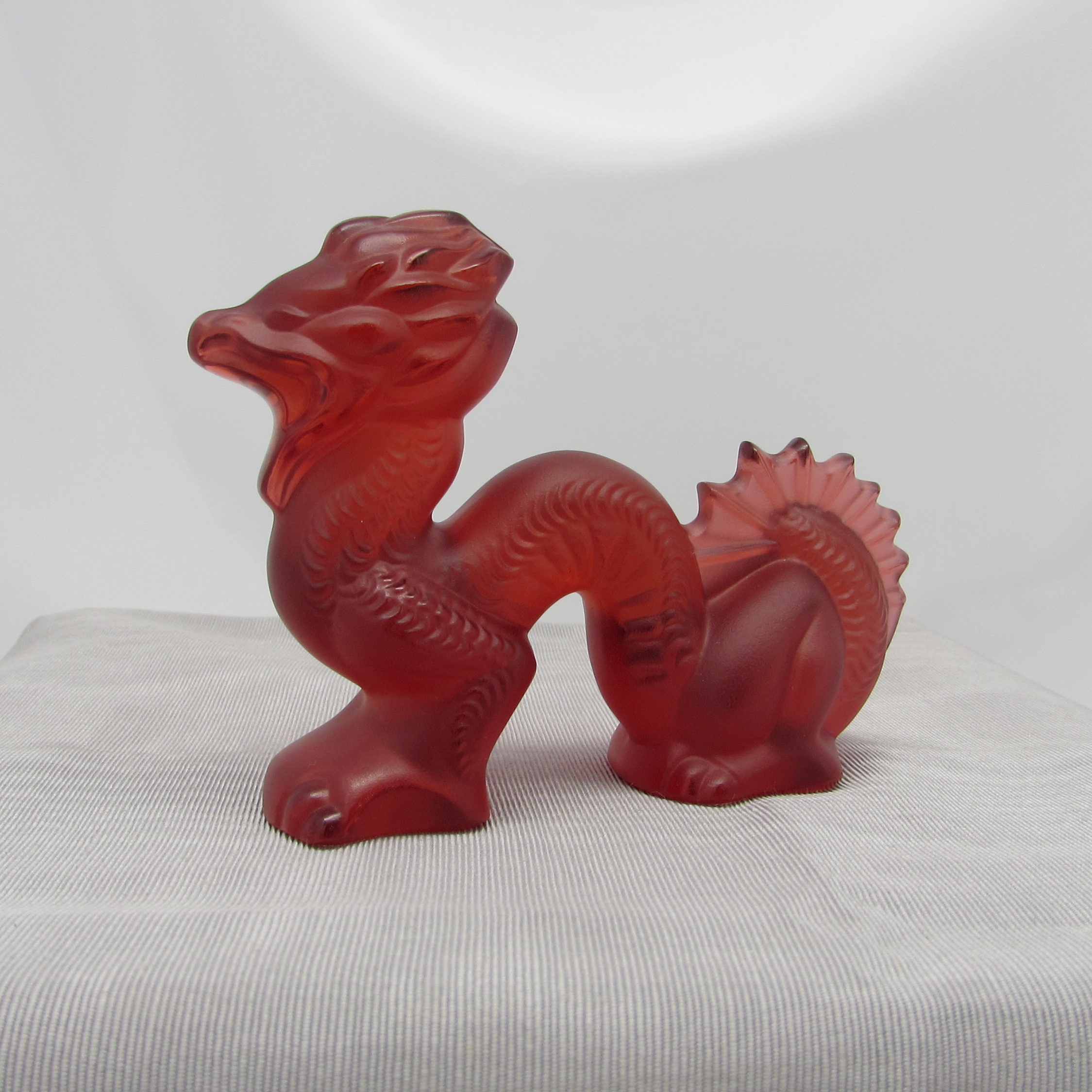 Lalique Small Red Dragon Figure - Image 4