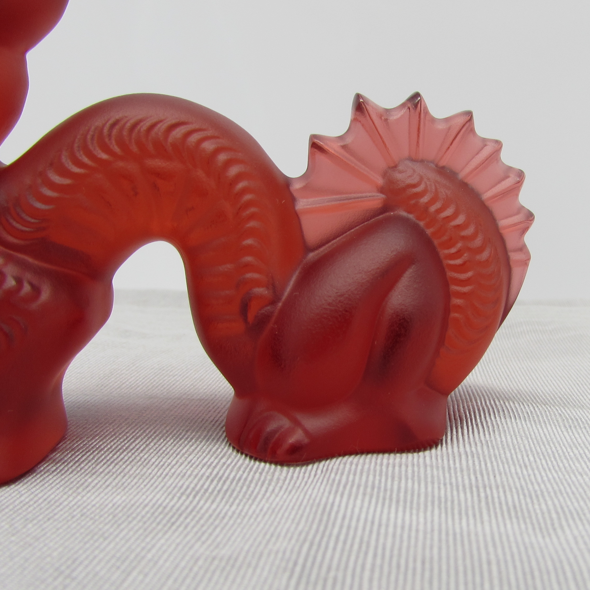 Lalique Small Red Dragon Figure - Image 7