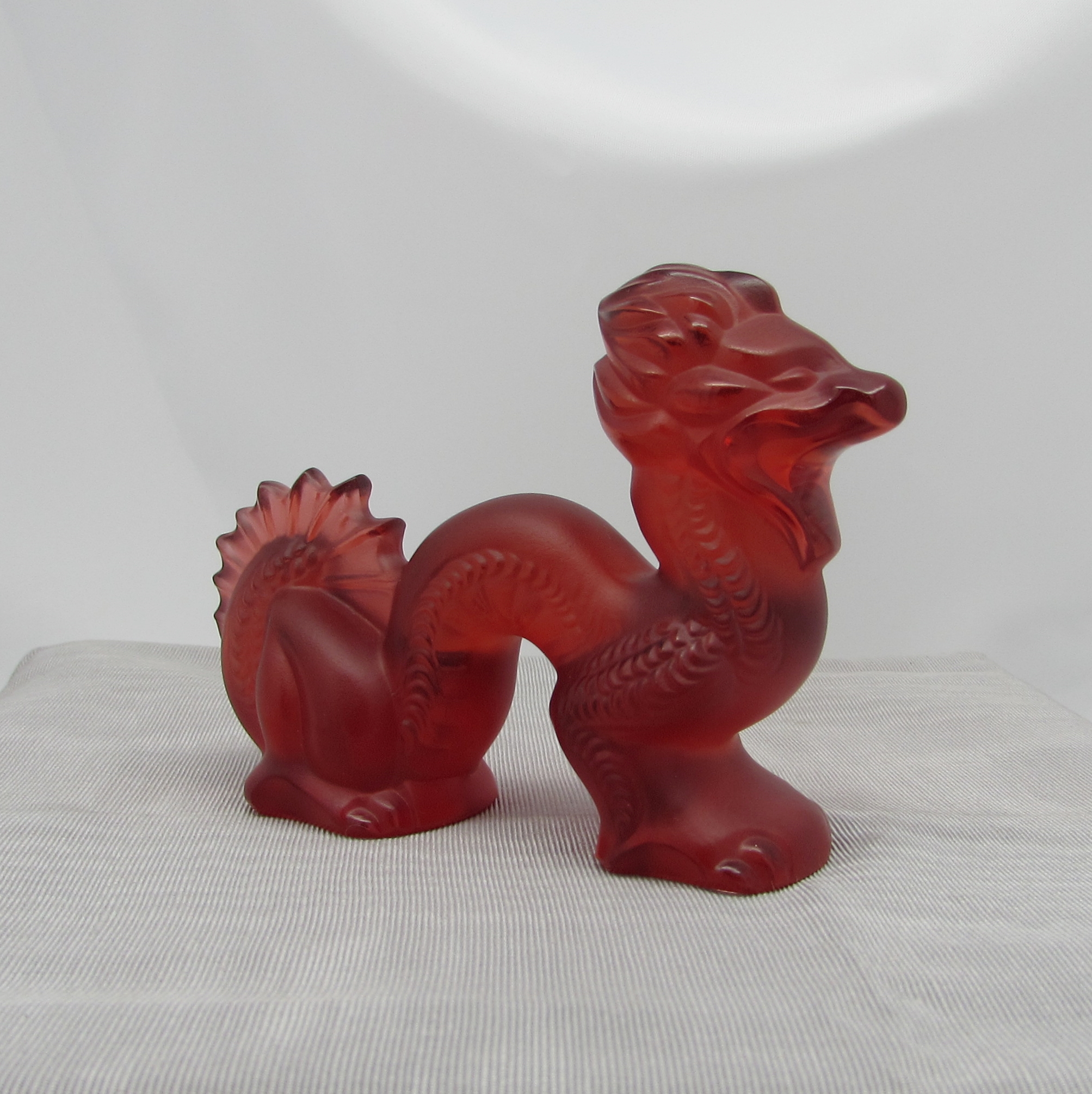 Lalique Small Red Dragon Figure - Image 5