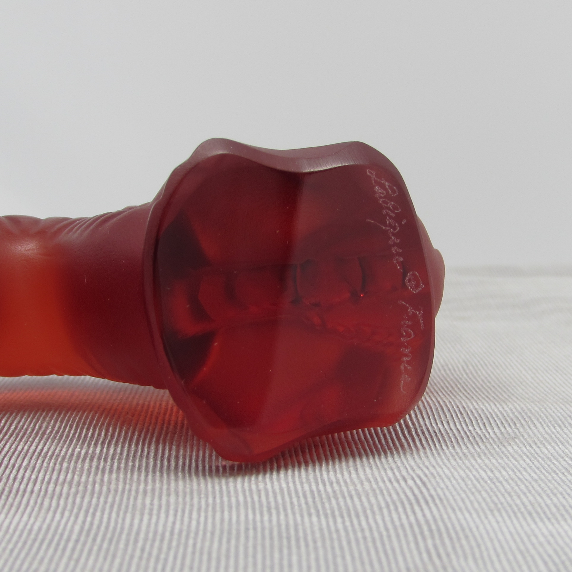 Lalique Small Red Dragon Figure - Image 8