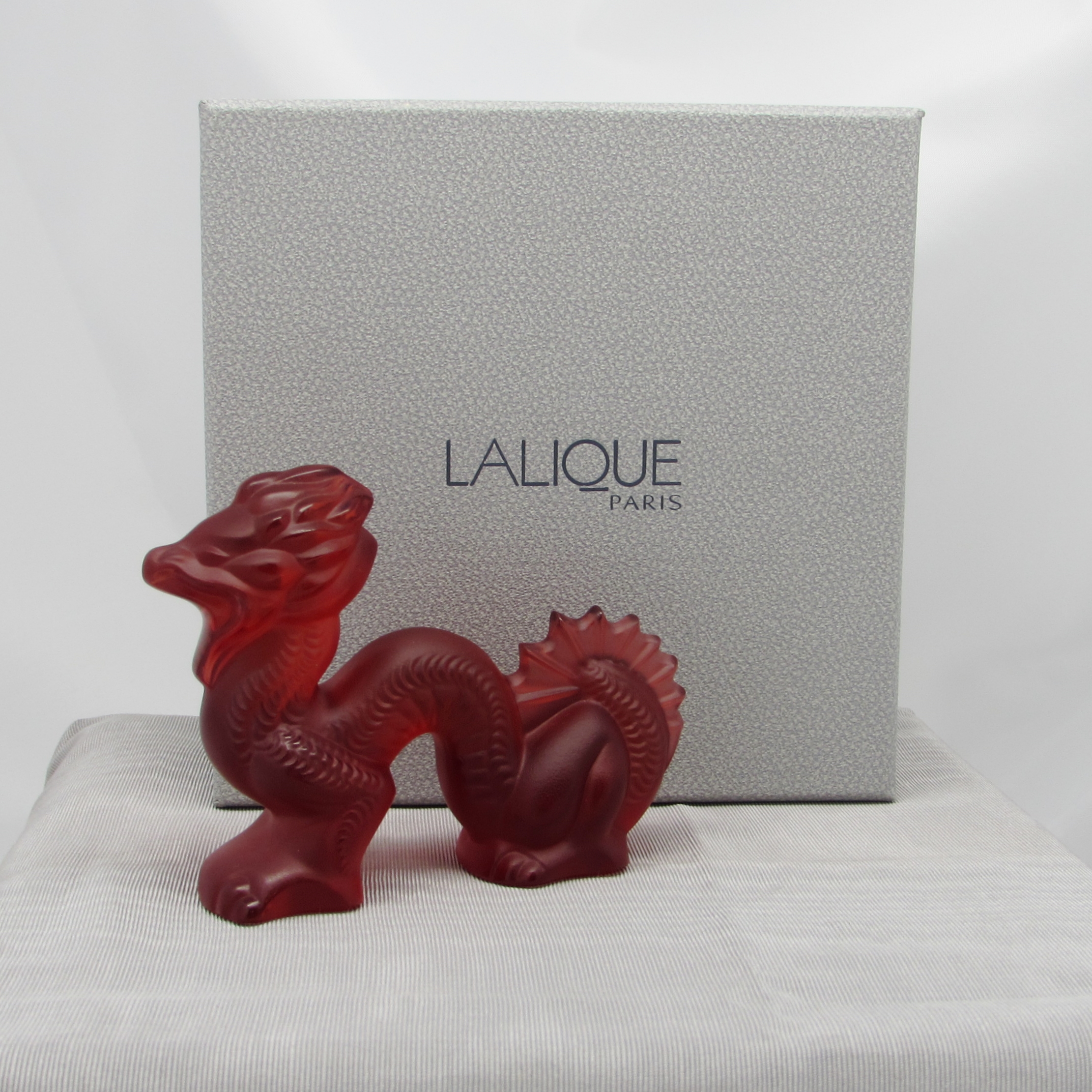 Lalique Small Red Dragon Figure