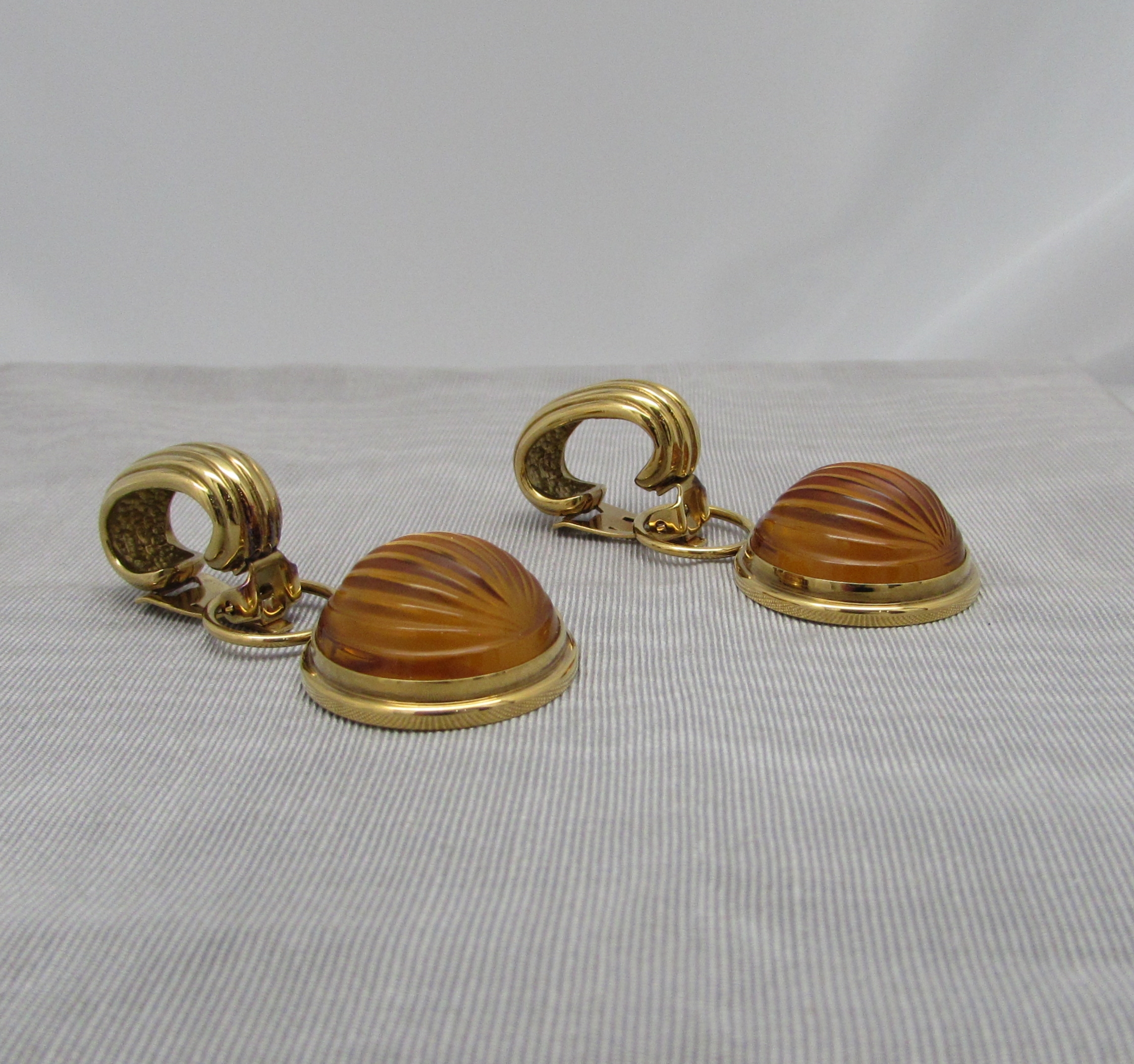 Lalique' "Merita" Amber Earrings - Image 5