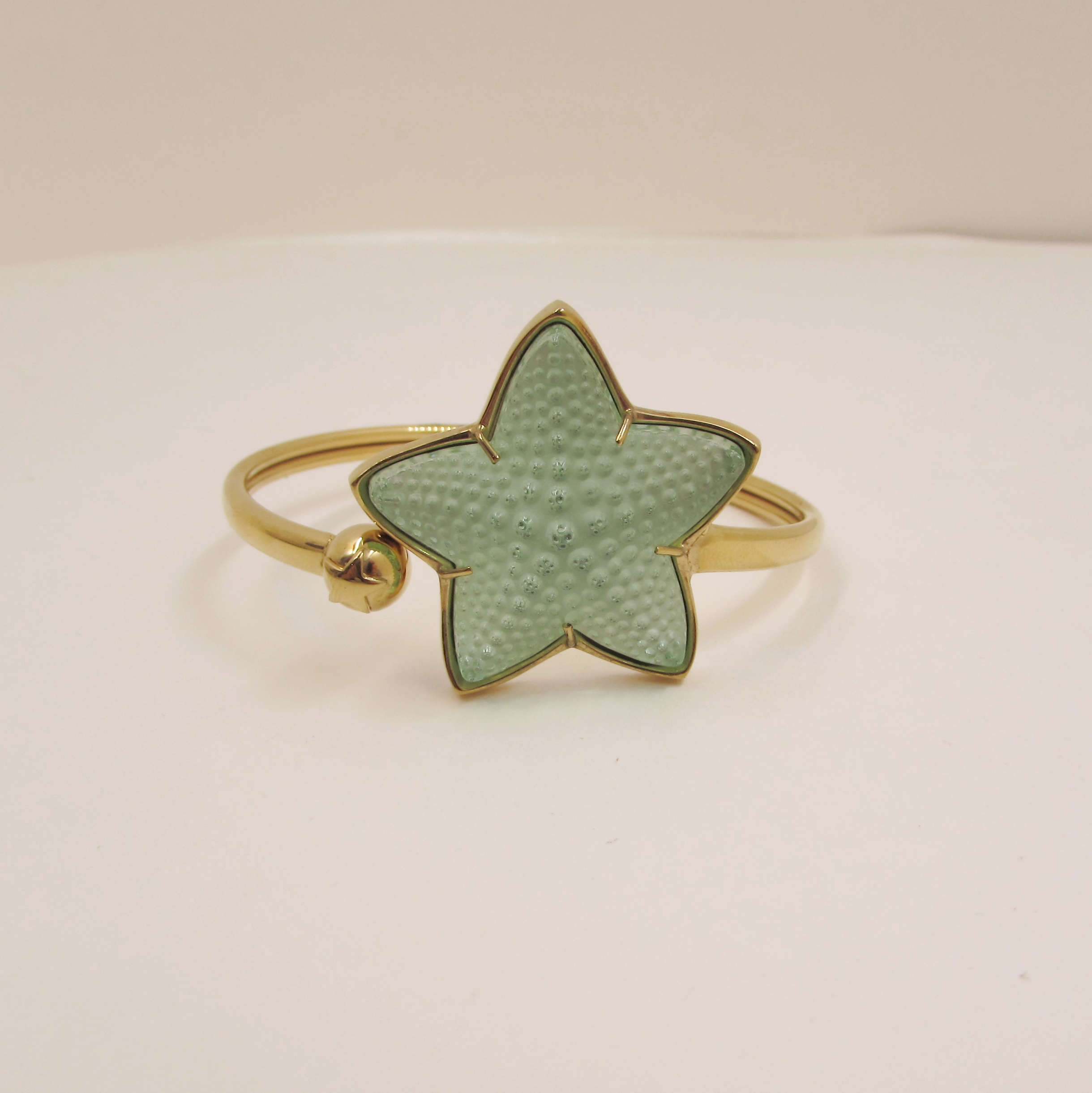 Lalique Lagoon Oceania Bracelet Sterling w/18 Kt Gold Plated - S & K Ltd.