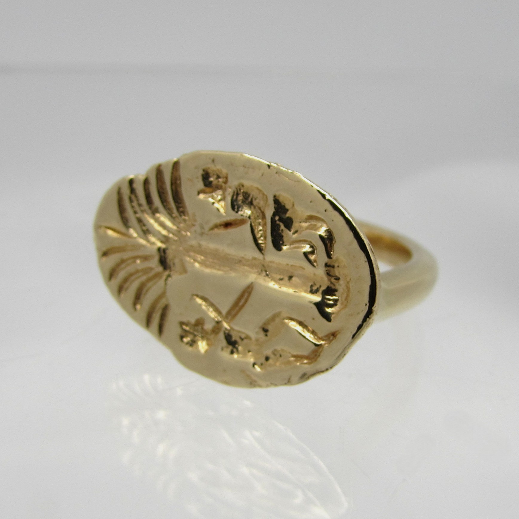 Handmade 14 Karat Yellow Gold "Tree of Life" Ring - Image 5