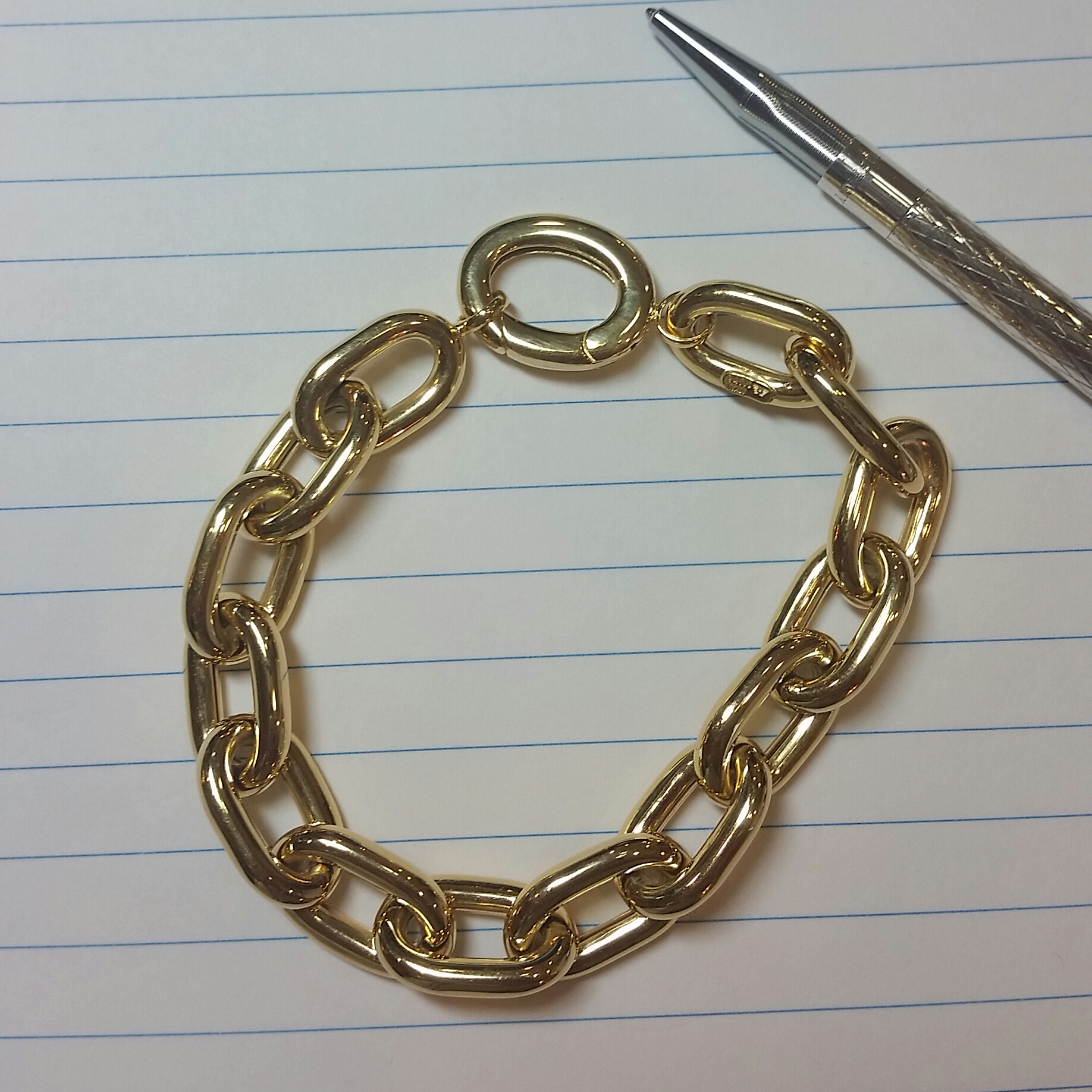 14 Karat Yellow Gold "Classic" Oval Link Bracelet