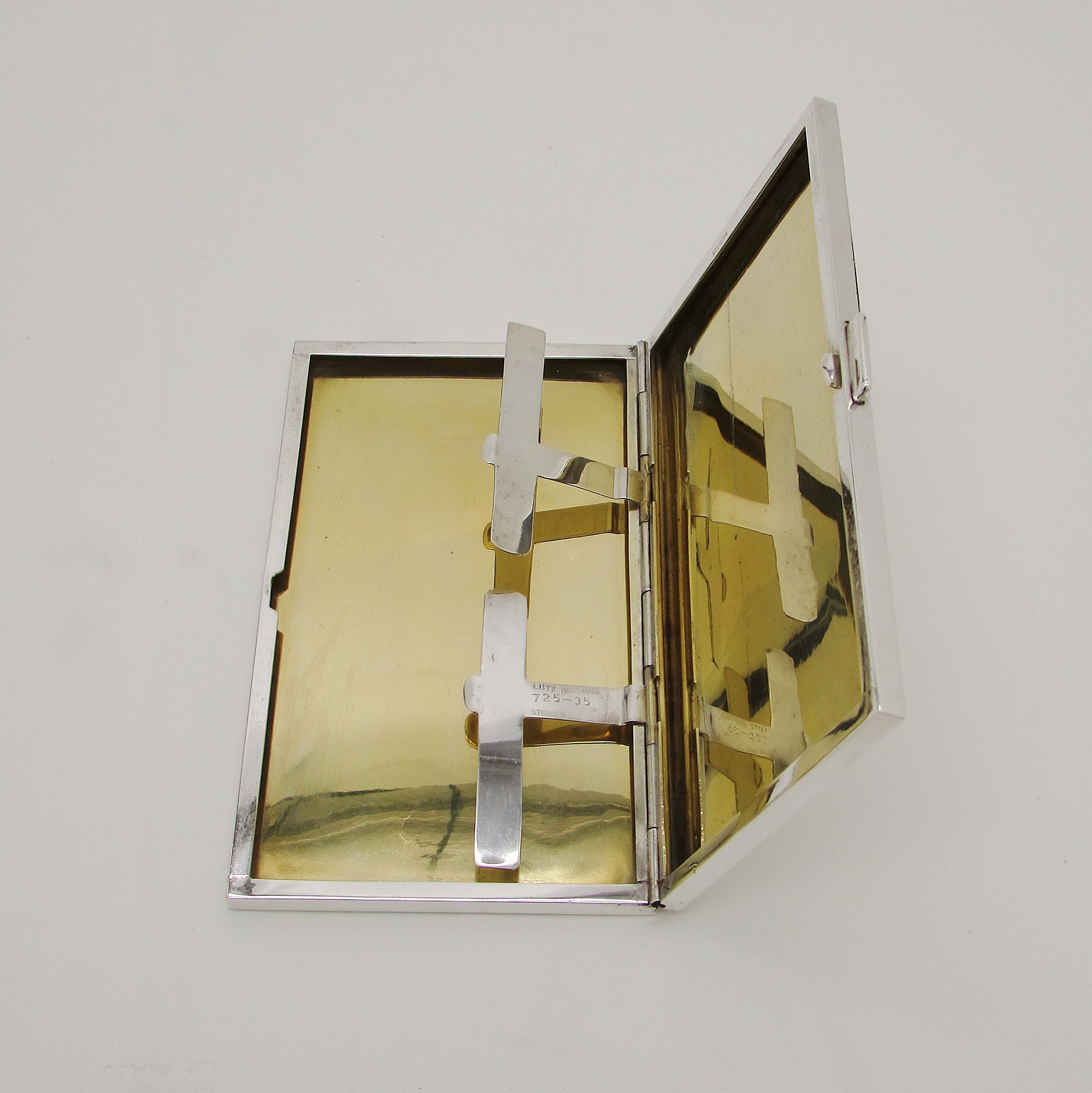 Lutz- Hand Made- Sterling Cigarette Case - S & K Ltd.