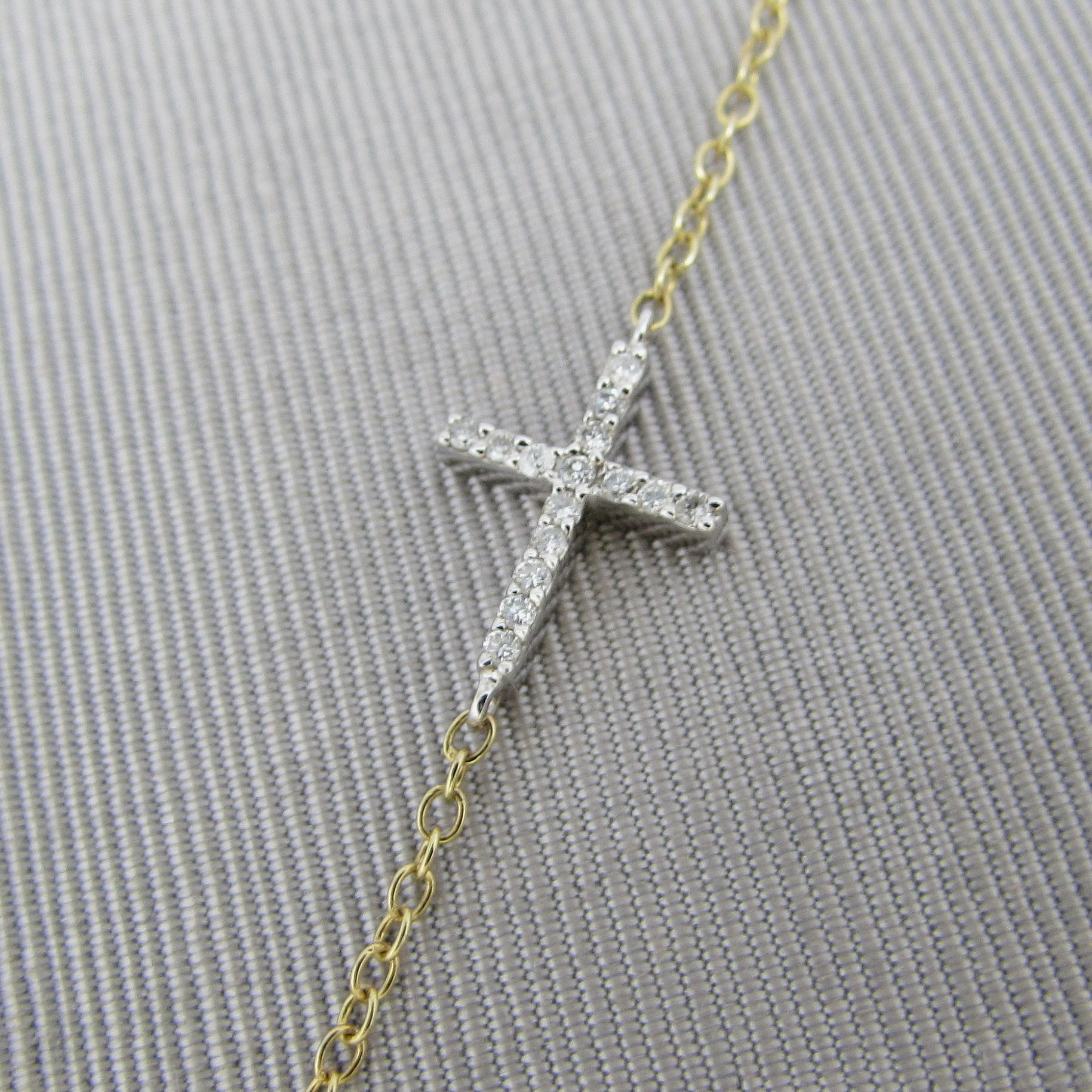 Diamond Side-Way Cross Bracelet - Image 5