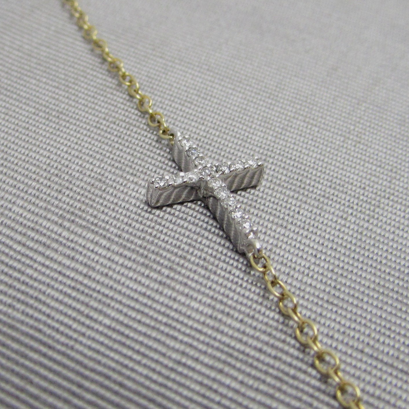 Diamond Side-Way Cross Bracelet - Image 6