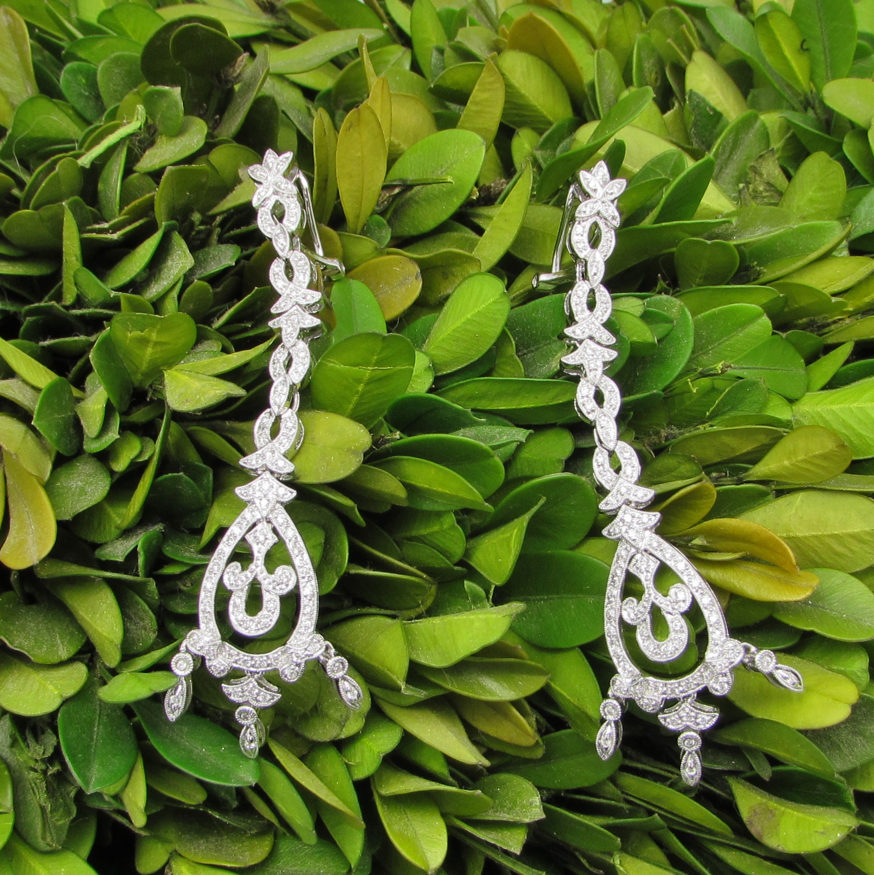 Natural Diamond "Chandelier" 14KT Earrings