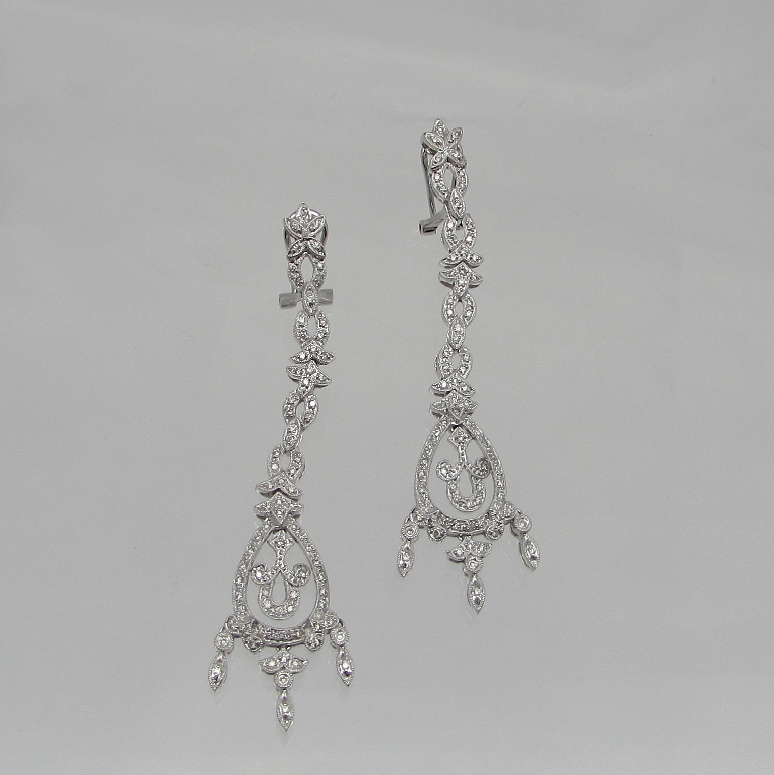 Natural Diamond "Chandelier" 14KT Earrings - Image 5