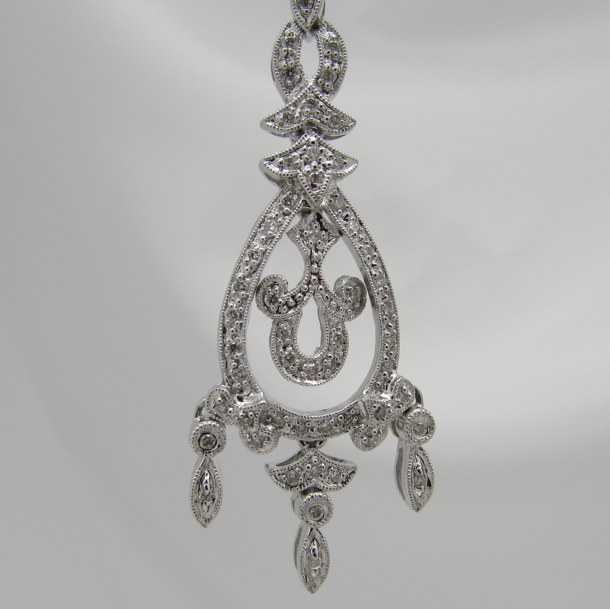 Natural Diamond "Chandelier" 14KT Earrings - Image 4