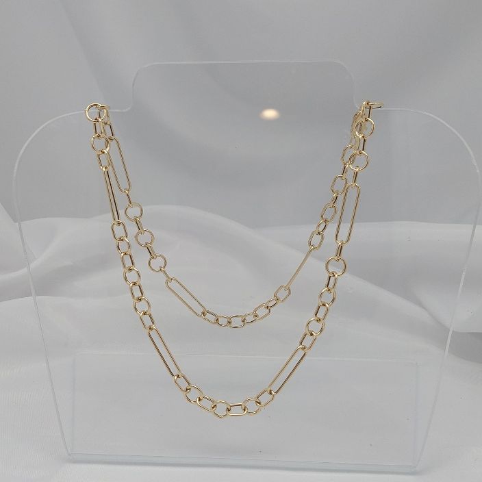 14KT "Mixed" Link Necklace - Image 2