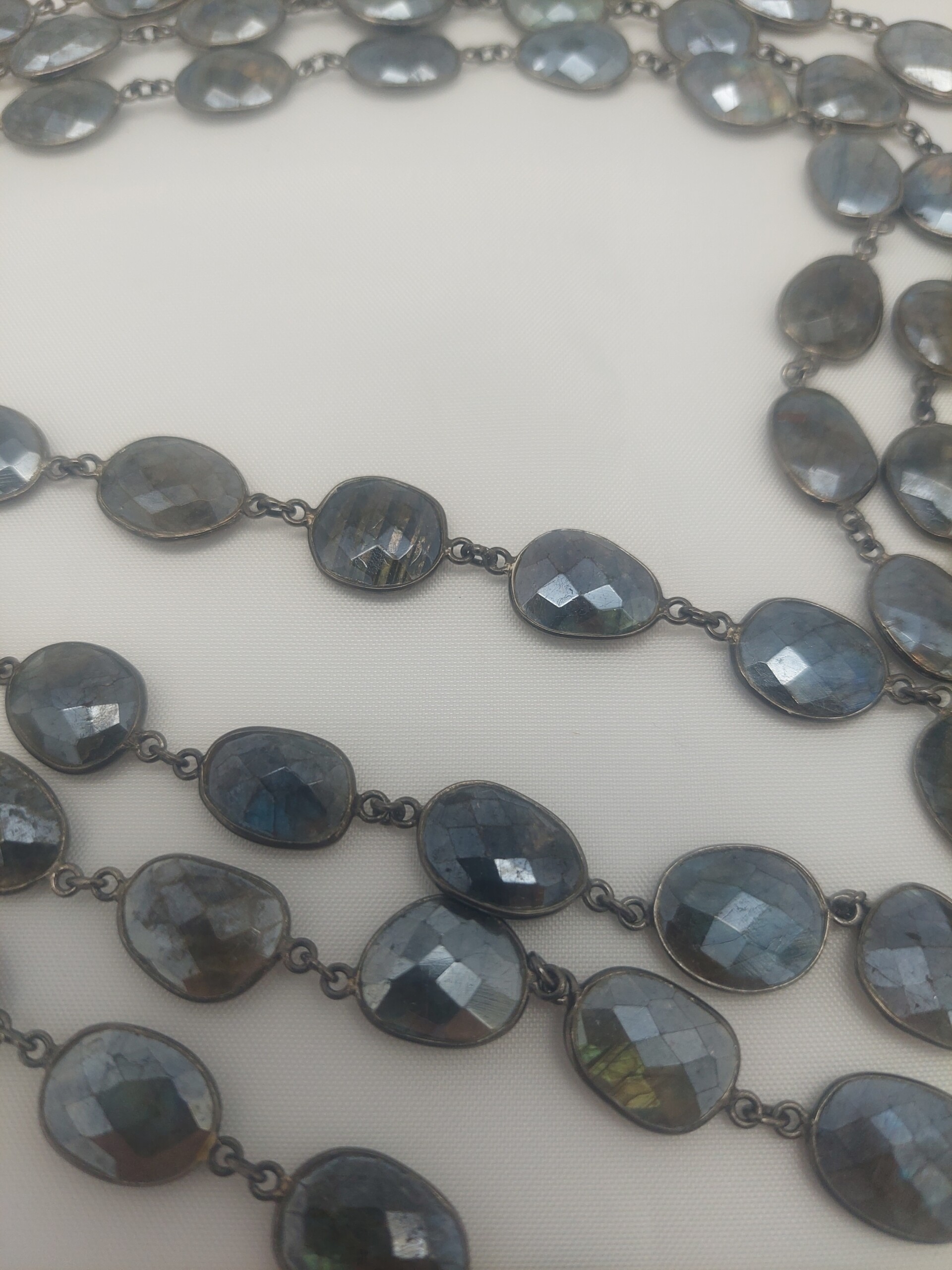 Labradorite 4-Strand Sterling Necklace - Image 6