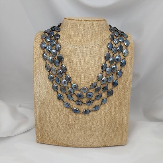 Labradorite 4-Strand Sterling Necklace - Image 2