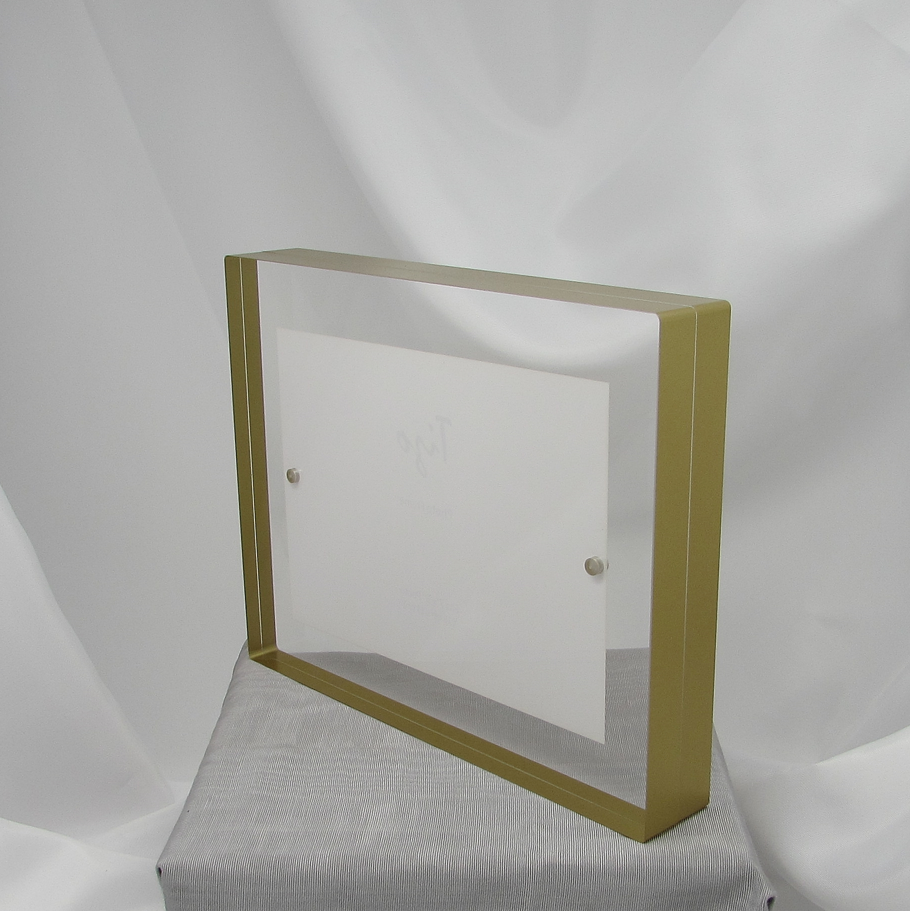 Lucite Gold-Tone Border Frame - Image 6