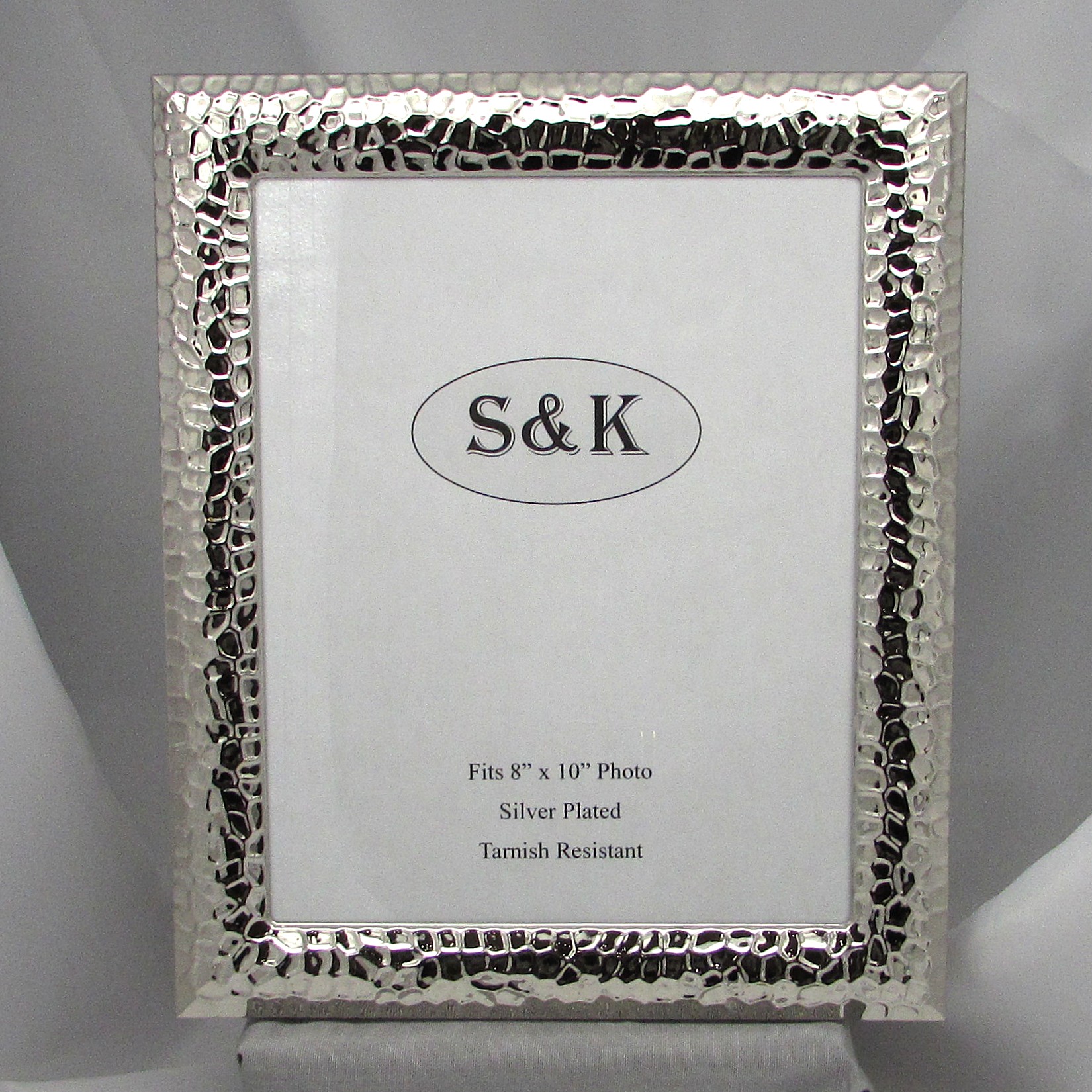 Silver Plate Hammered 8" x 10" Frame