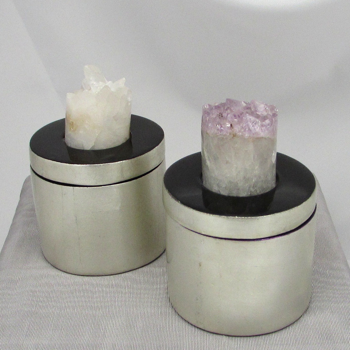 Silver Leaf Trinket Box with Quartz Crystal - Image 6