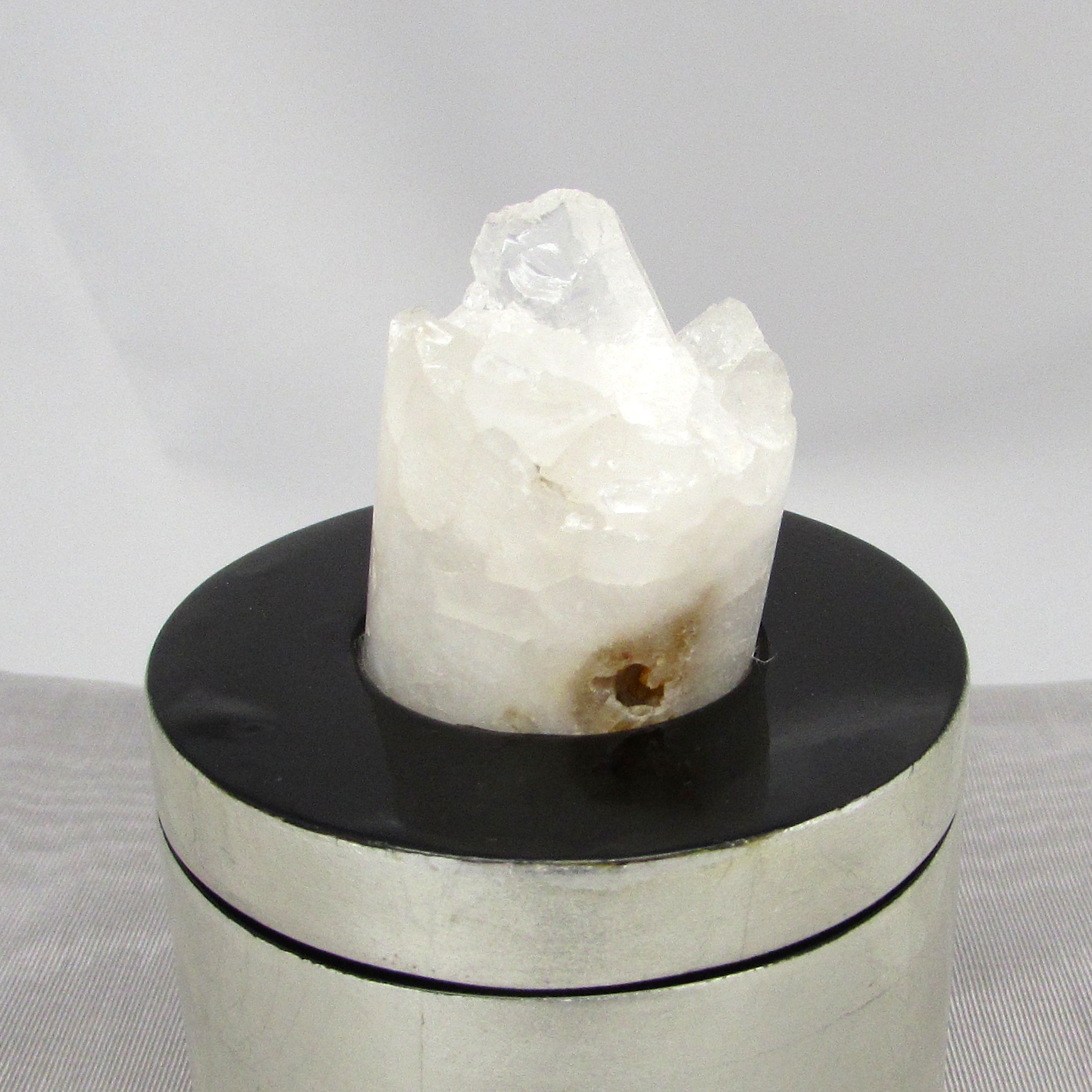 Silver Leaf Trinket Box with Quartz Crystal - Image 2