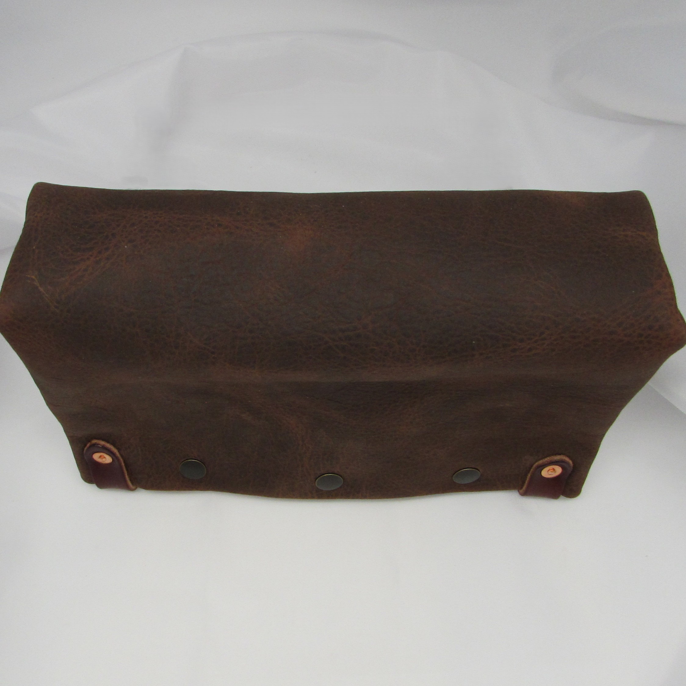 Handmade Thick Leather "Winston" Large Pouch - Image 8