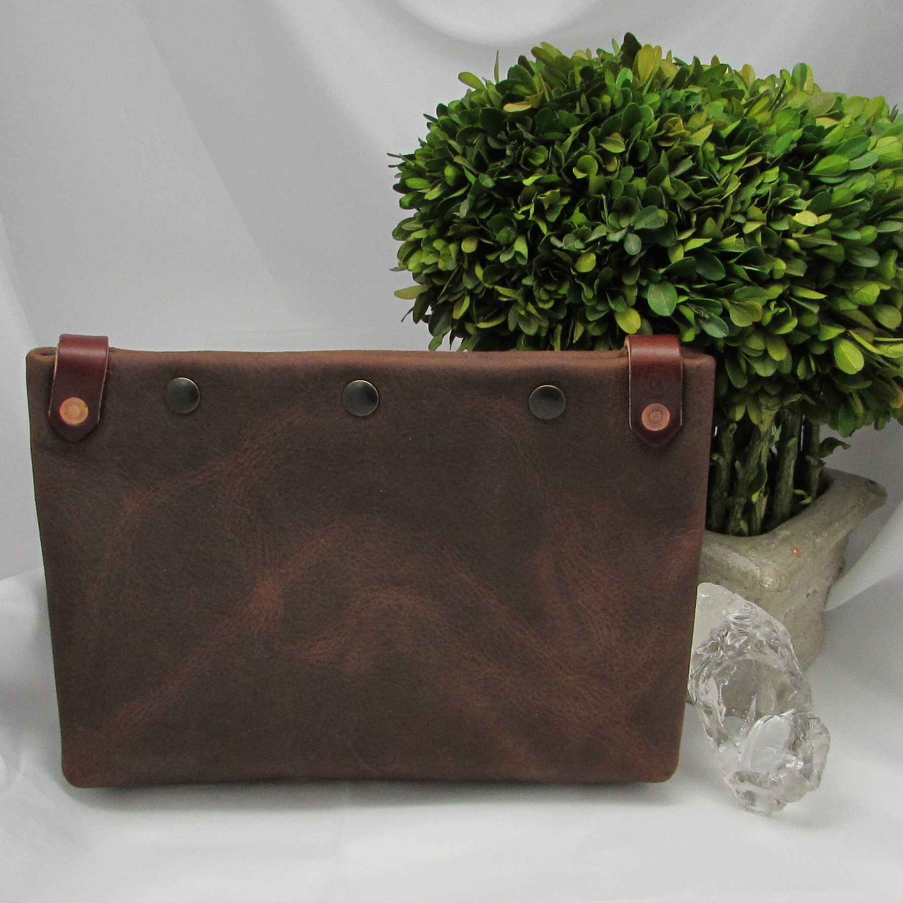 Handmade Thick Leather "Winston" Large Pouch