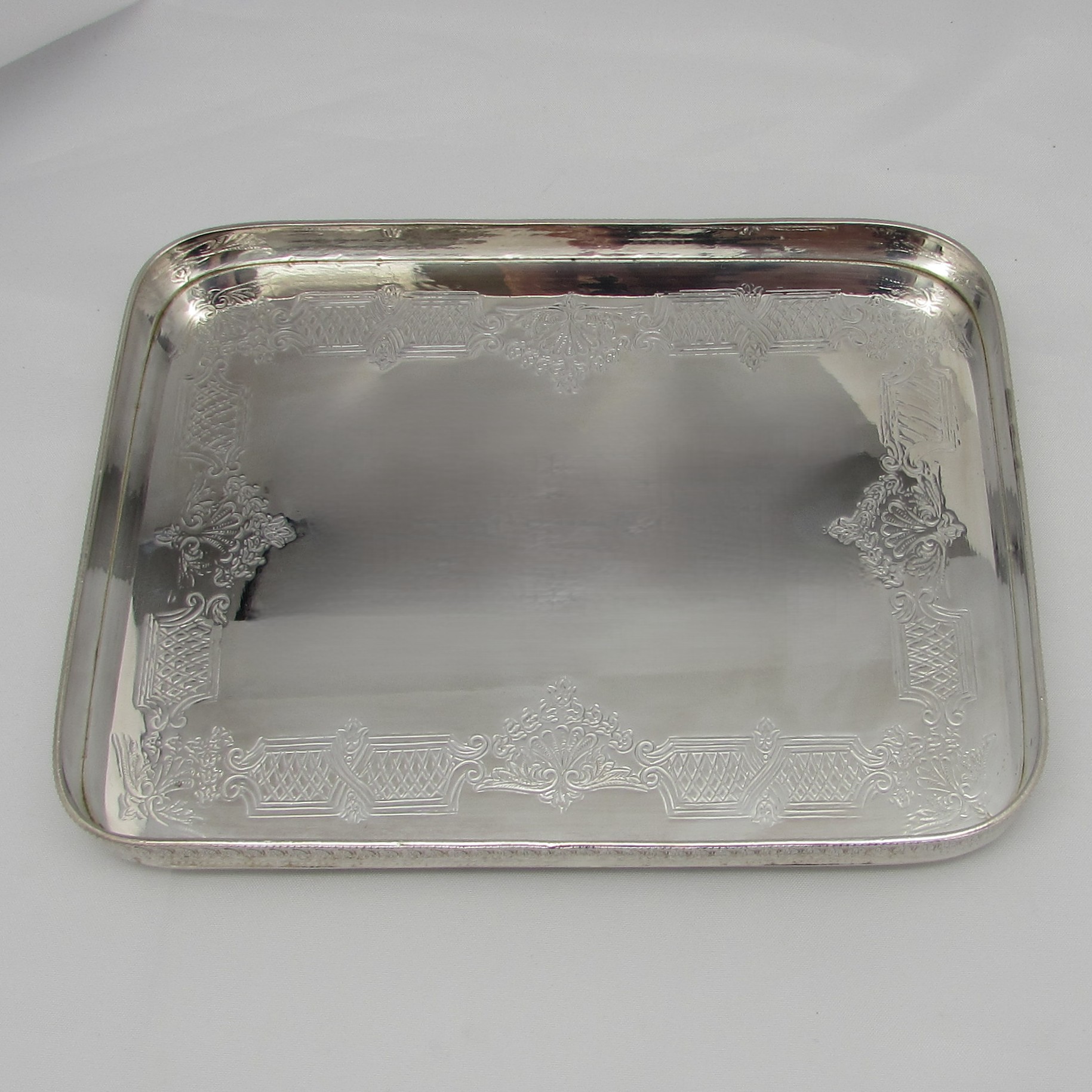 Silver-Plated Engraved Gallery Tray - Image 2