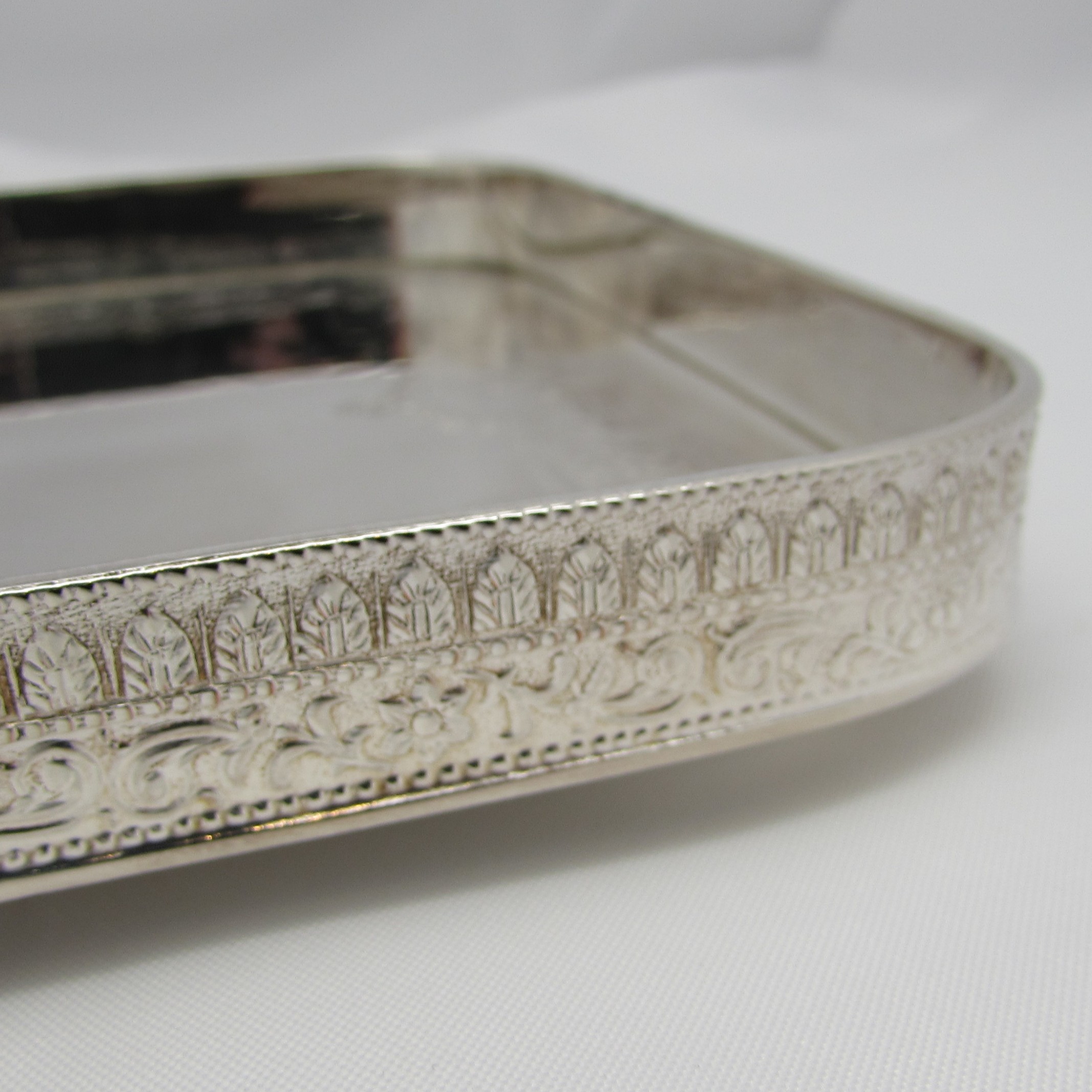 Silver-Plated Engraved Gallery Tray - Image 5