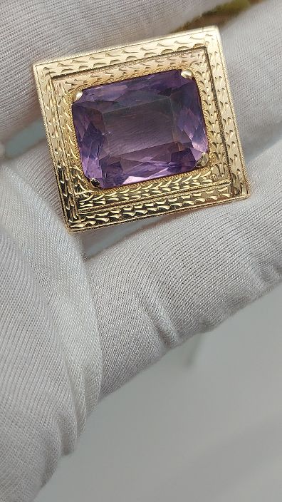 Amethyst 18KT Engraved Frame Enhancer - Image 2