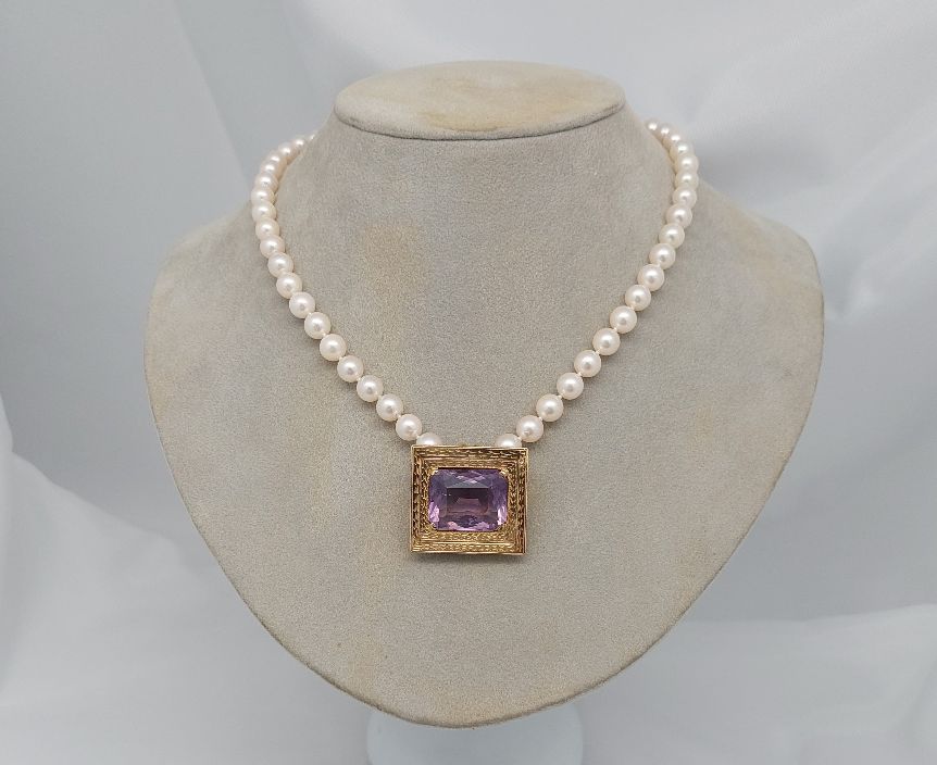 Amethyst 18KT Engraved Frame Enhancer - Image 3