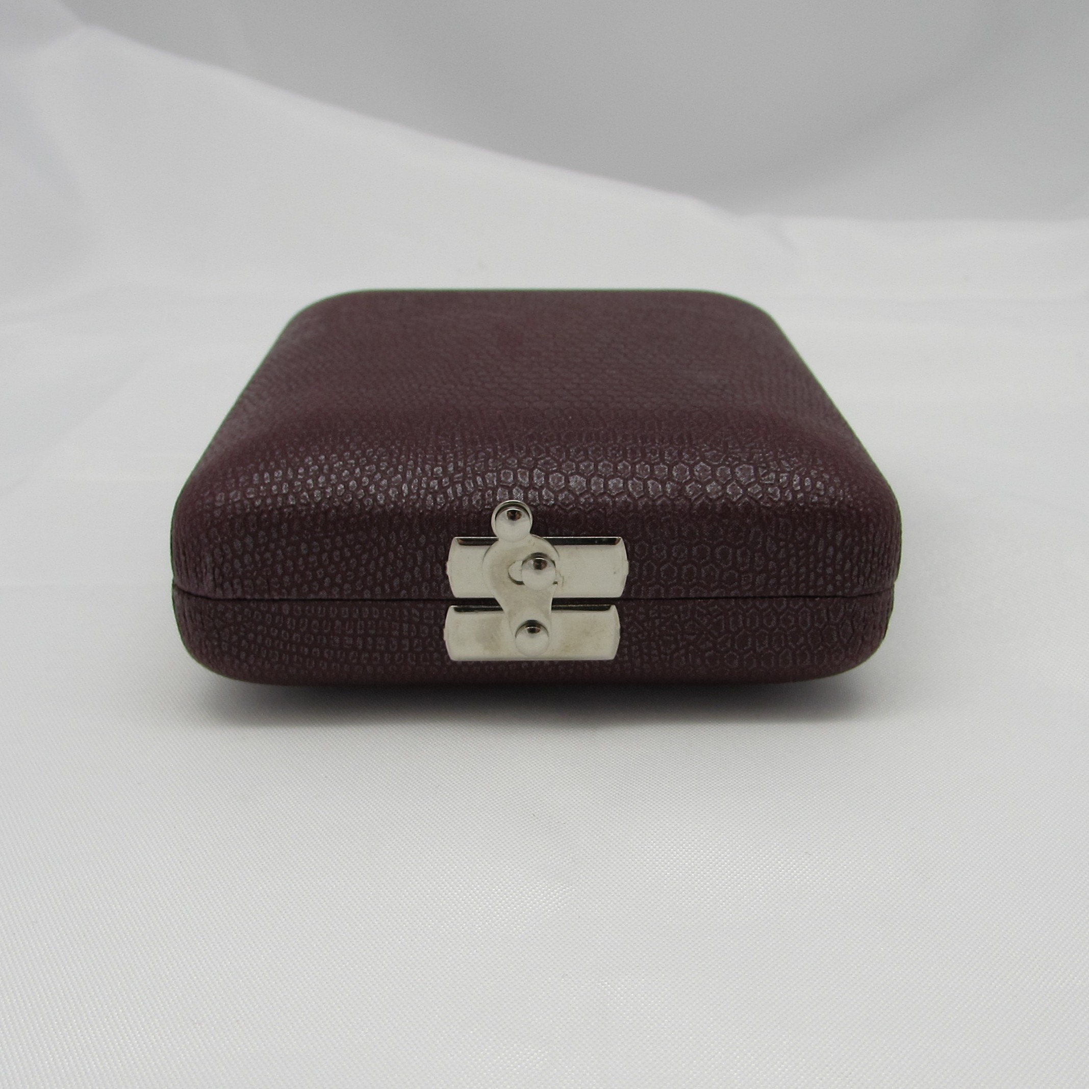 English Sterling & Burgundy Leather Travel Frame - Image 7