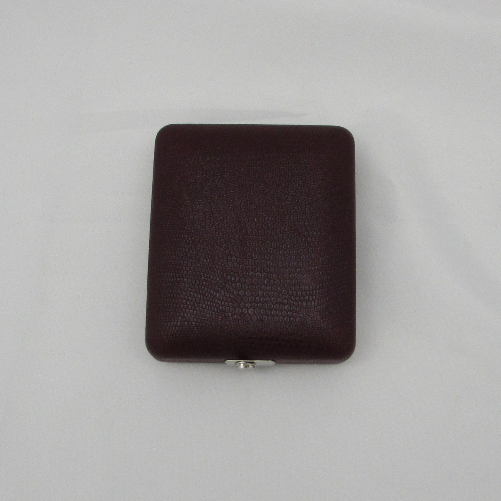 English Sterling & Burgundy Leather Travel Frame - Image 11