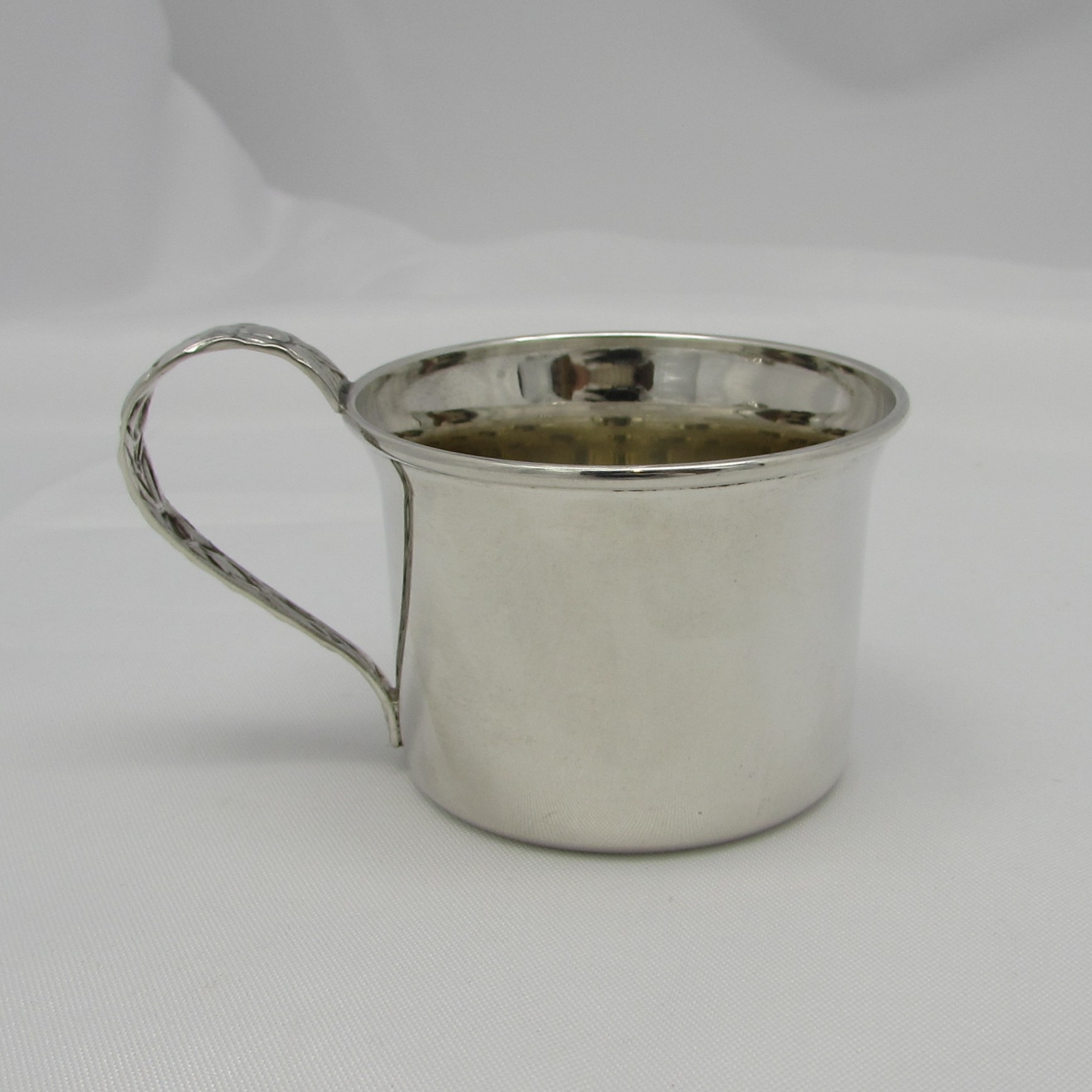 Sterling Baby Cup with Gold Wash Inside - Image 2