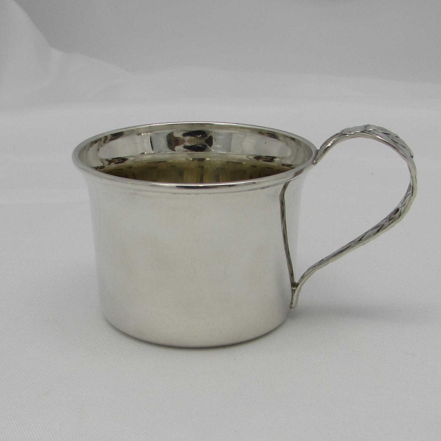 Sterling Baby Cup with Gold Wash Inside - Image 3