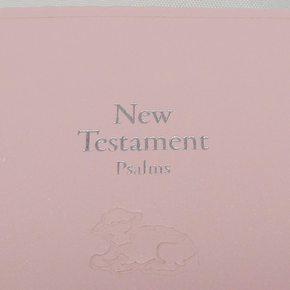 Child's Pink New Testament Bible with Sterling Cross - Image 3