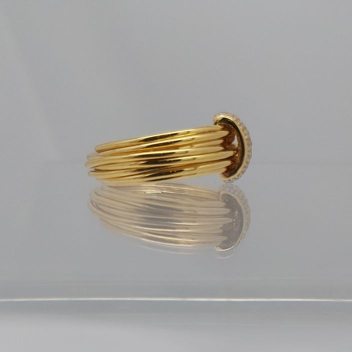 "Coil" Diamond Pave' 18KT Ring - Image 5