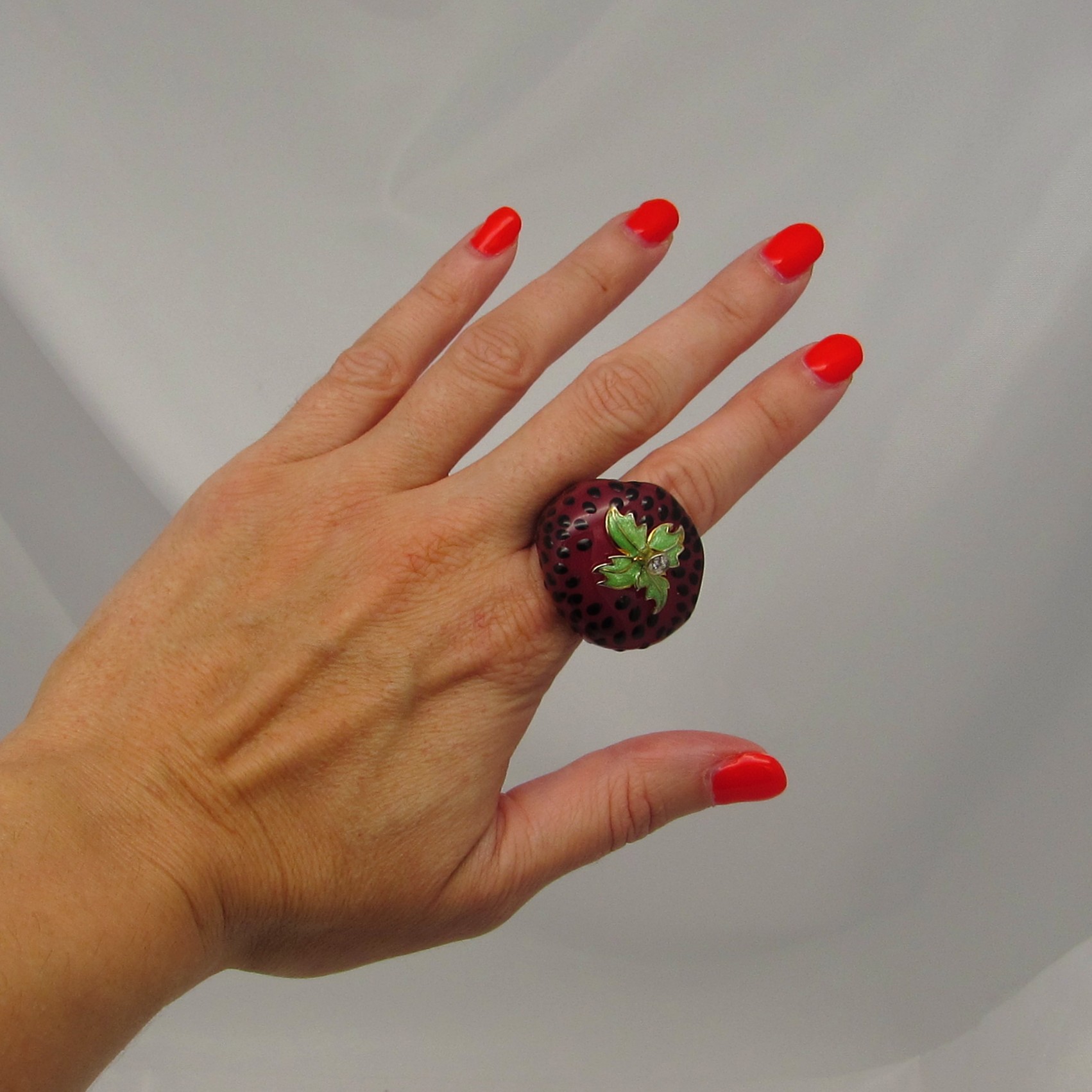 "Fruit Cocktail" Strawberry Ring - Image 13