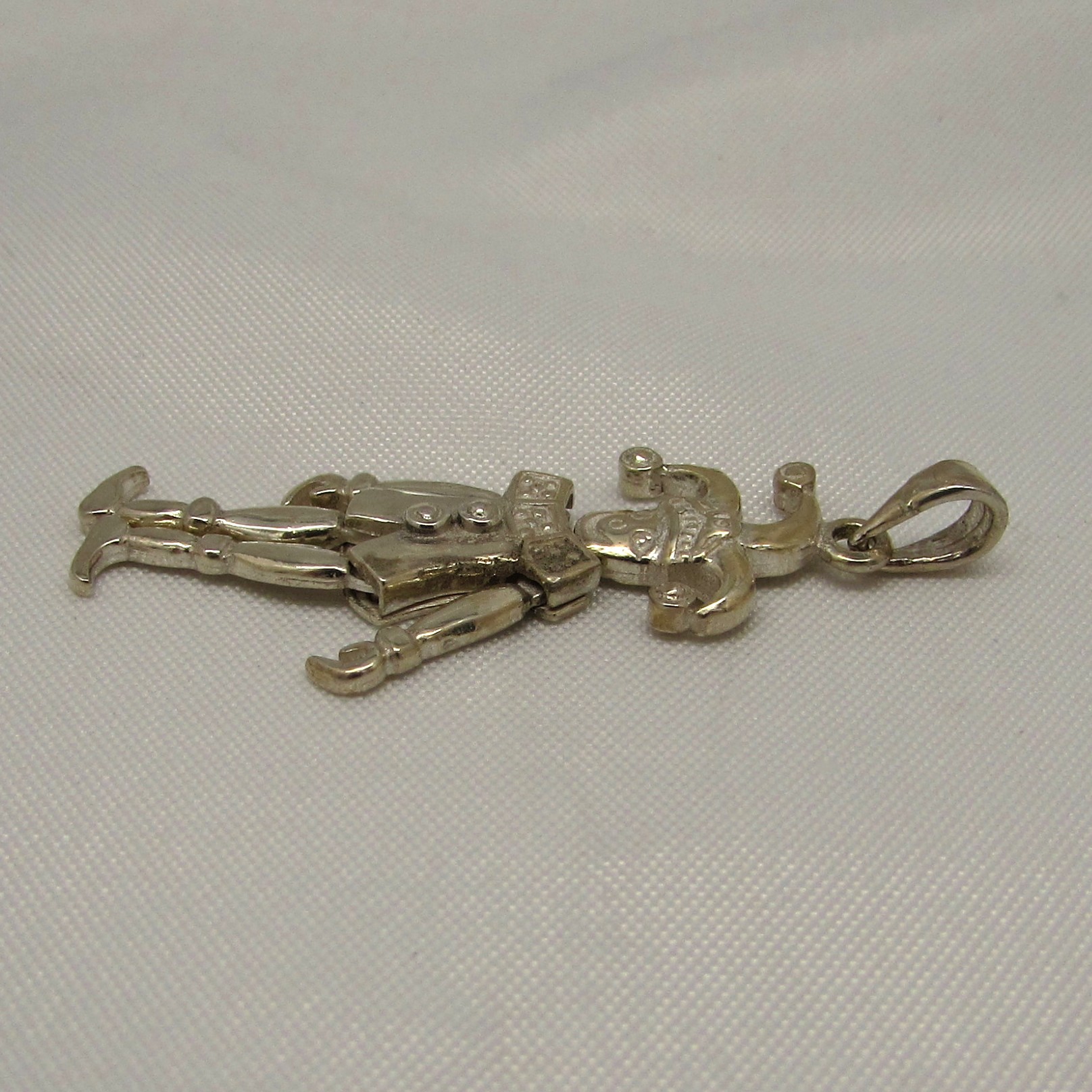 Sterling Moveable Clown Charm - Image 3