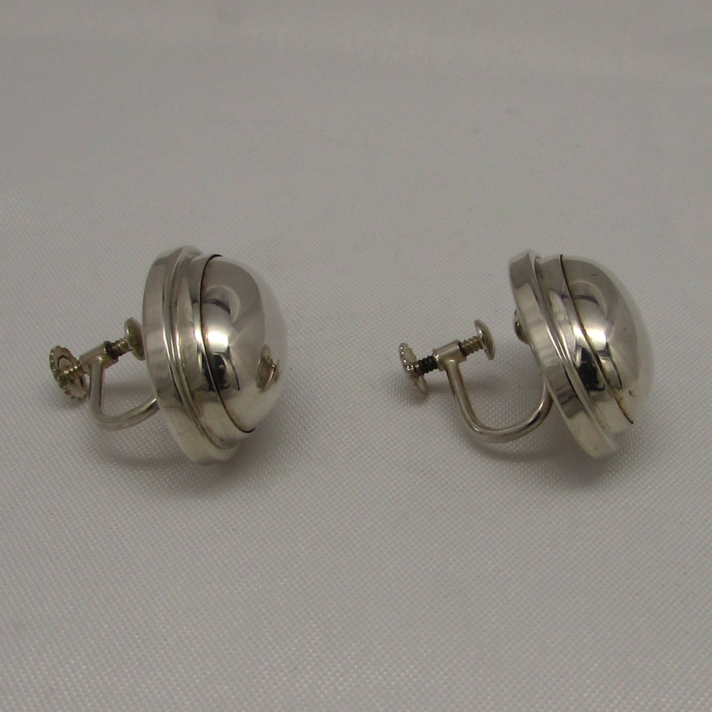 Georg Jensen Sterling Oval Cab Shape Style Earrings - Image 7