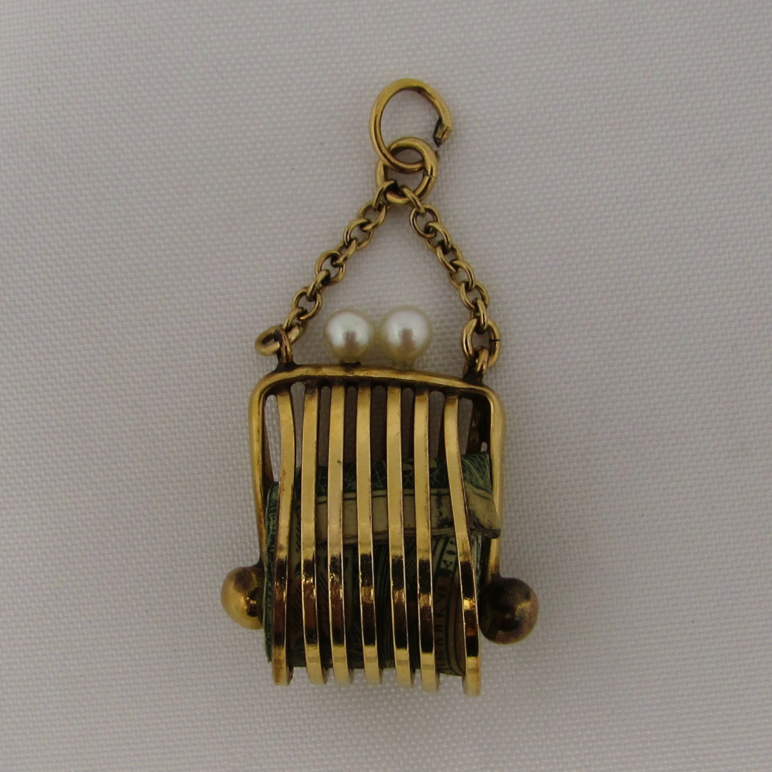 12KT Gold Filled Vintage Purse Charm - Image 2