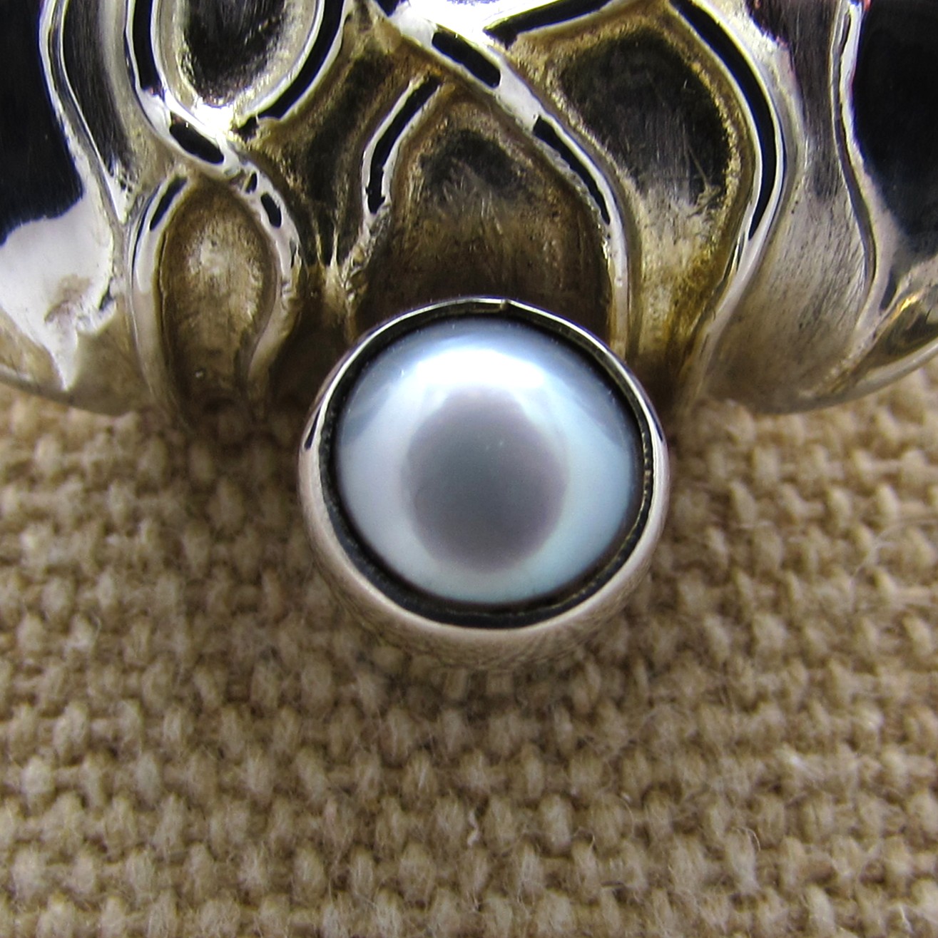 Sterling Mabe Pearl Necklace - Image 3