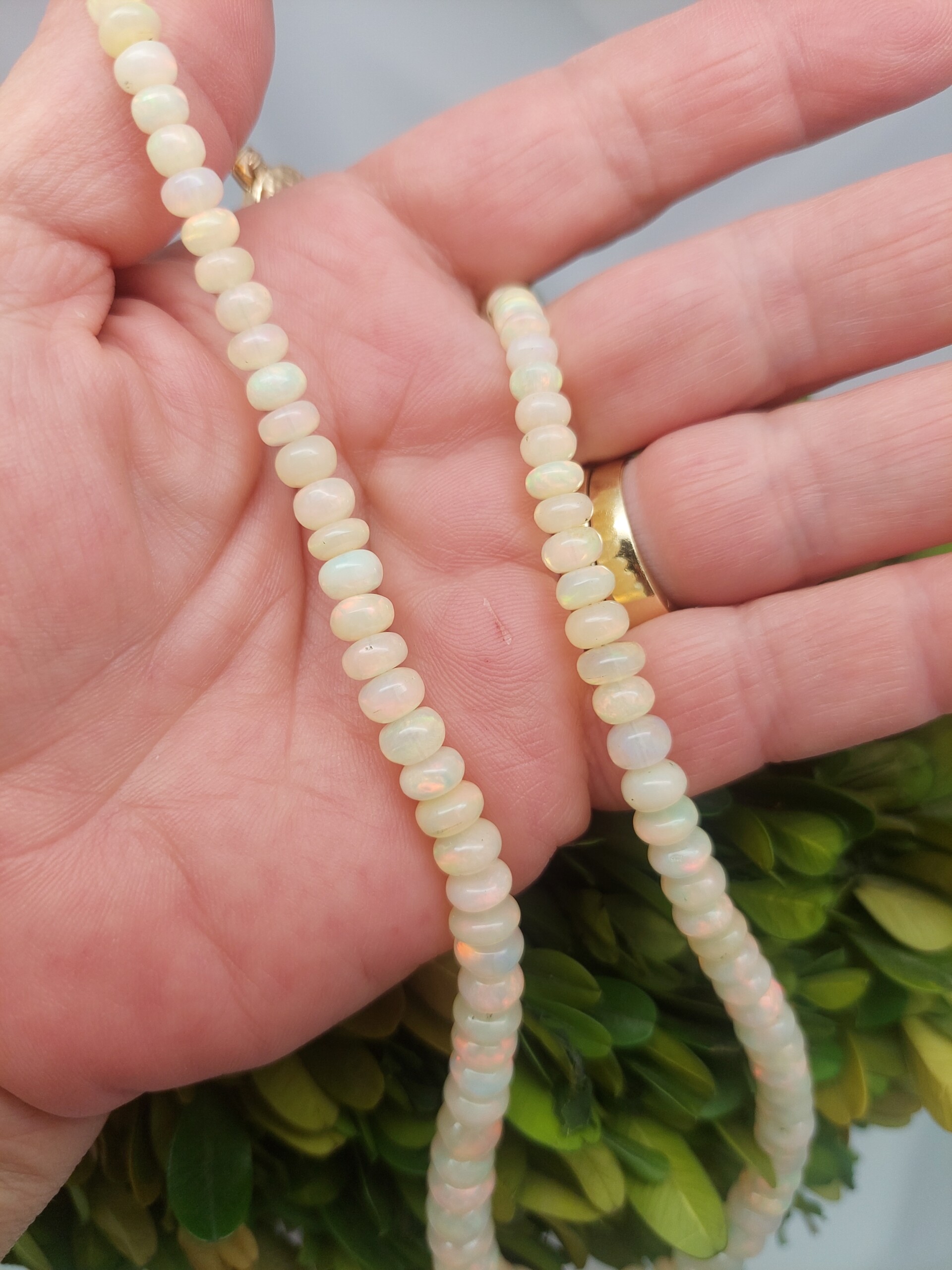 "Fiery" Opal Bead Necklace - Image 9
