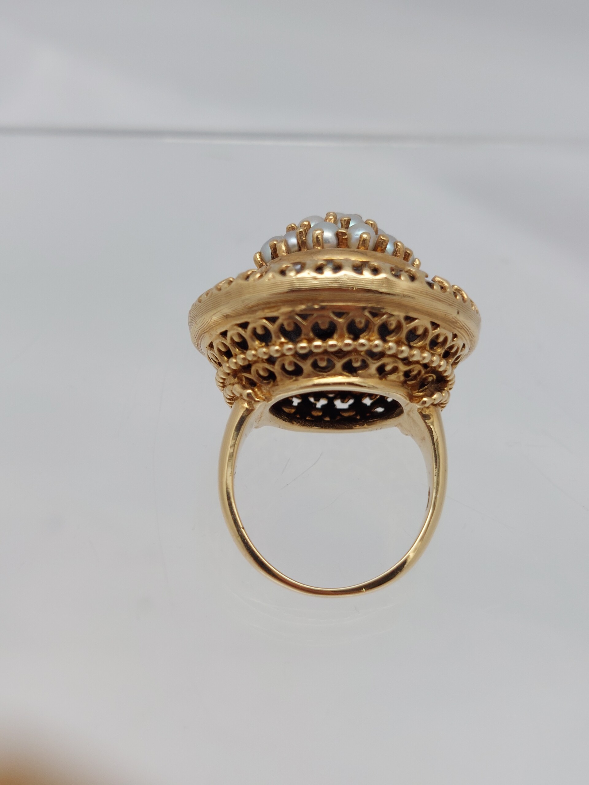 Victorian Onyx & Pearl 14KT Ring - Image 7