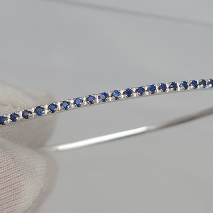 18KT Blue Sapphire Bangle - Image 9