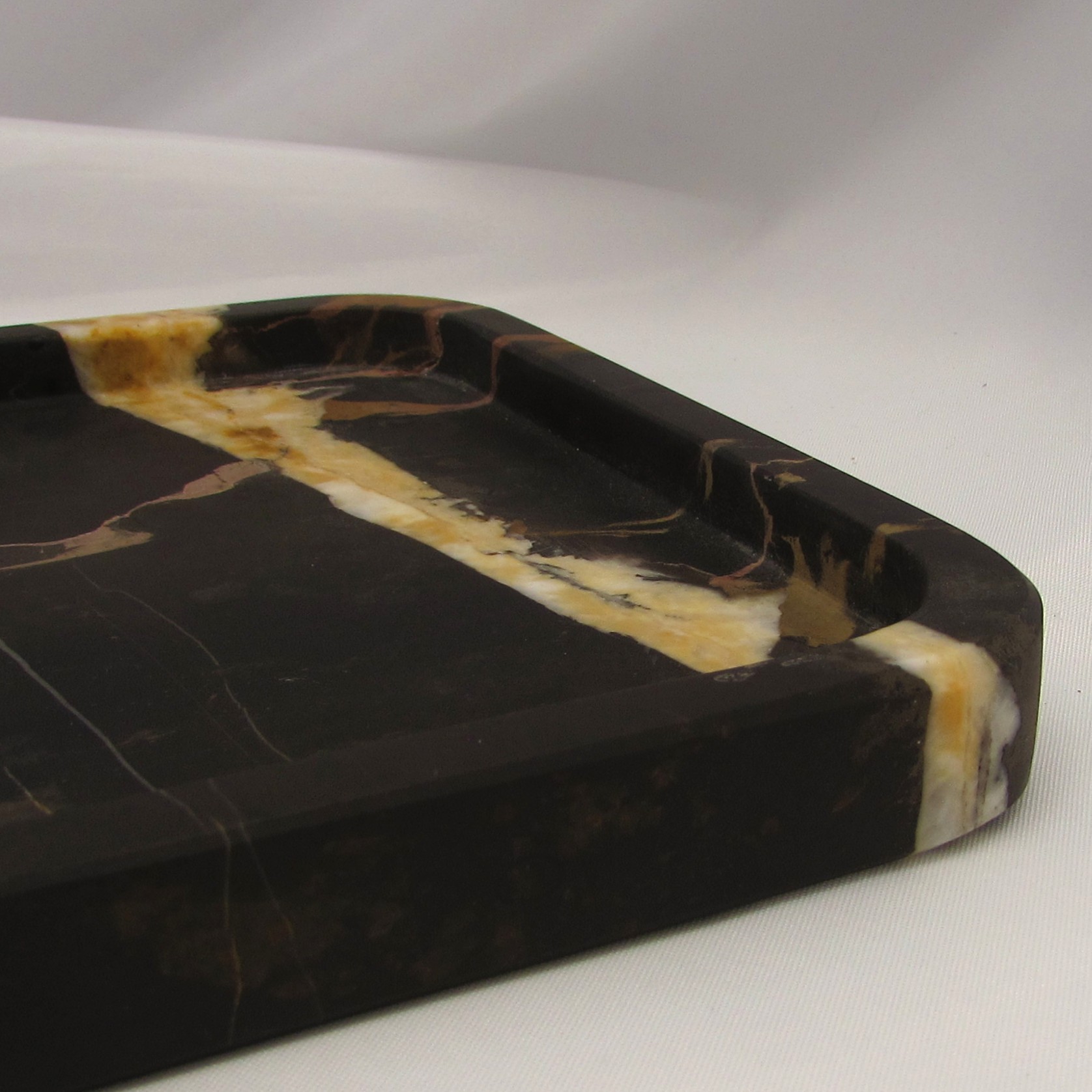 "Hermes" Style Black & Gold Marble Tray - Image 7
