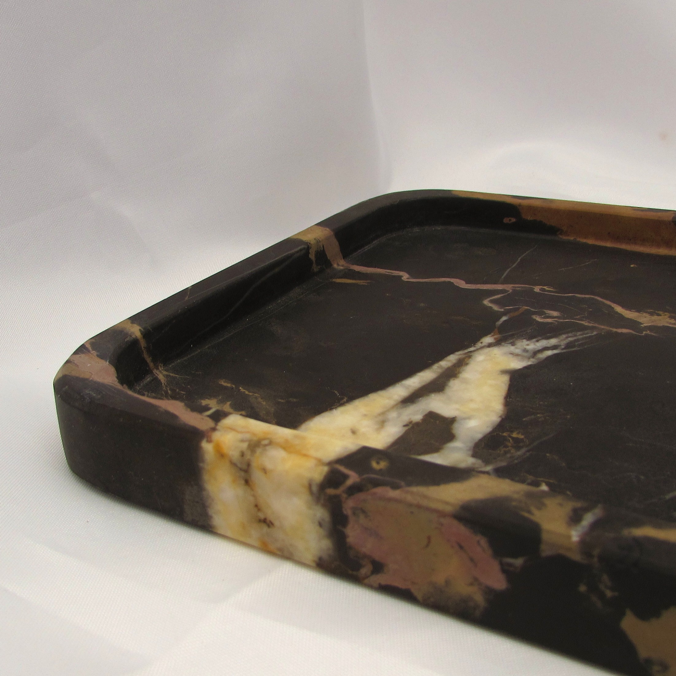 "Hermes" Style Black & Gold Marble Tray - Image 6