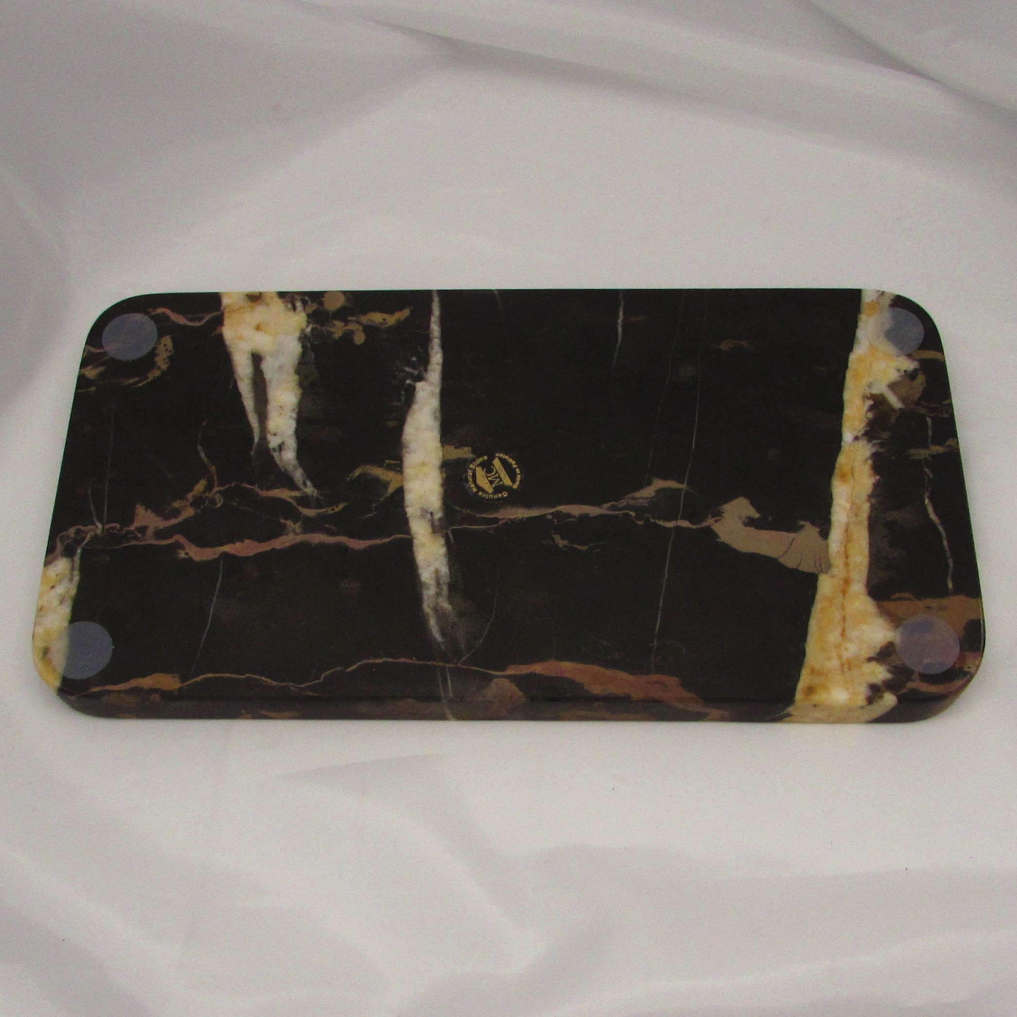"Hermes" Style Black & Gold Marble Tray - Image 4