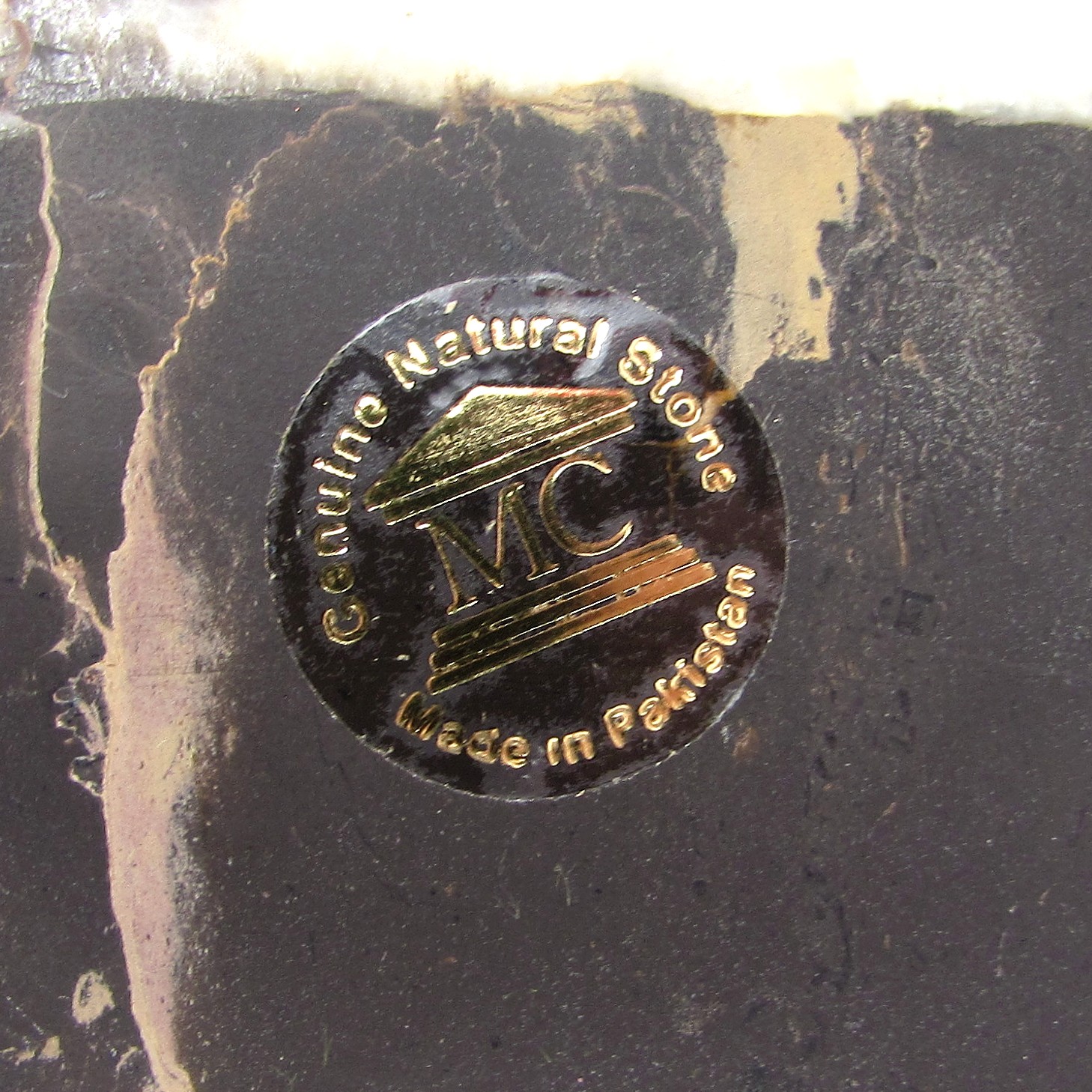 "Hermes" Style Black & Gold Marble Tray - Image 9